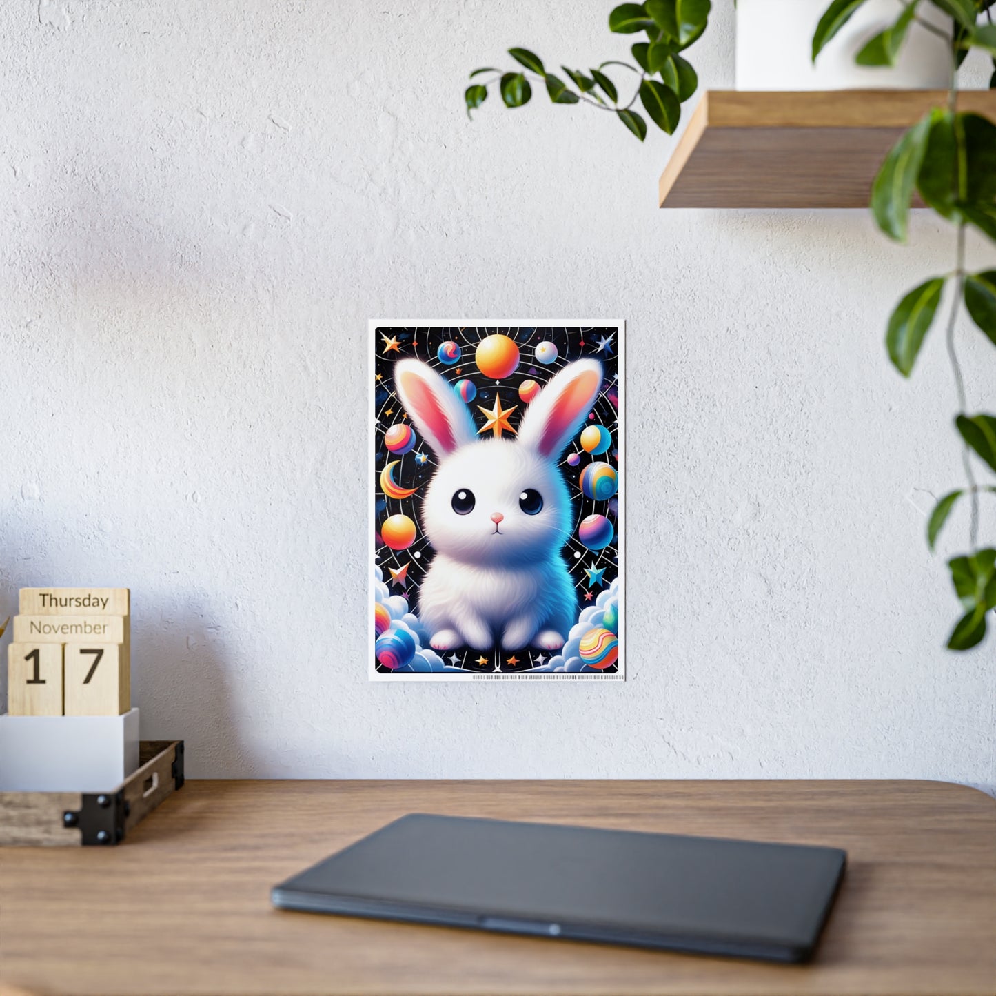 Colorful Bunny Poster for Cute Decor - VYBE Shop