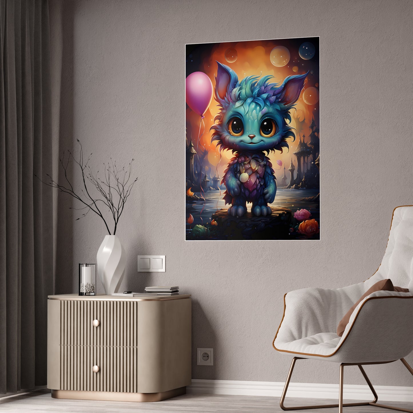 Whimsical Creature Poster, Fantasy Wall Décor, Kids Room Decor - VYBE Shop