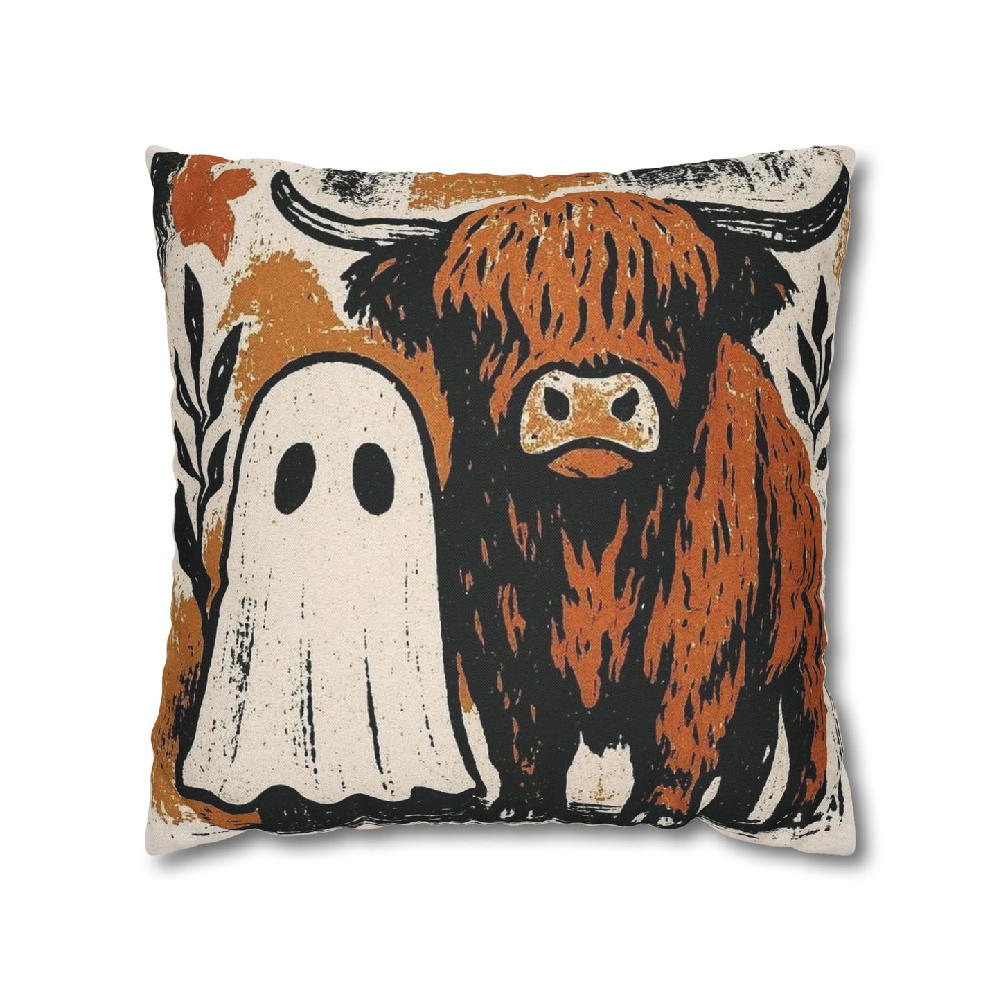 Spooky Cow Ghost Pillowcase - Cozy Halloween Decor - VYBE Shop