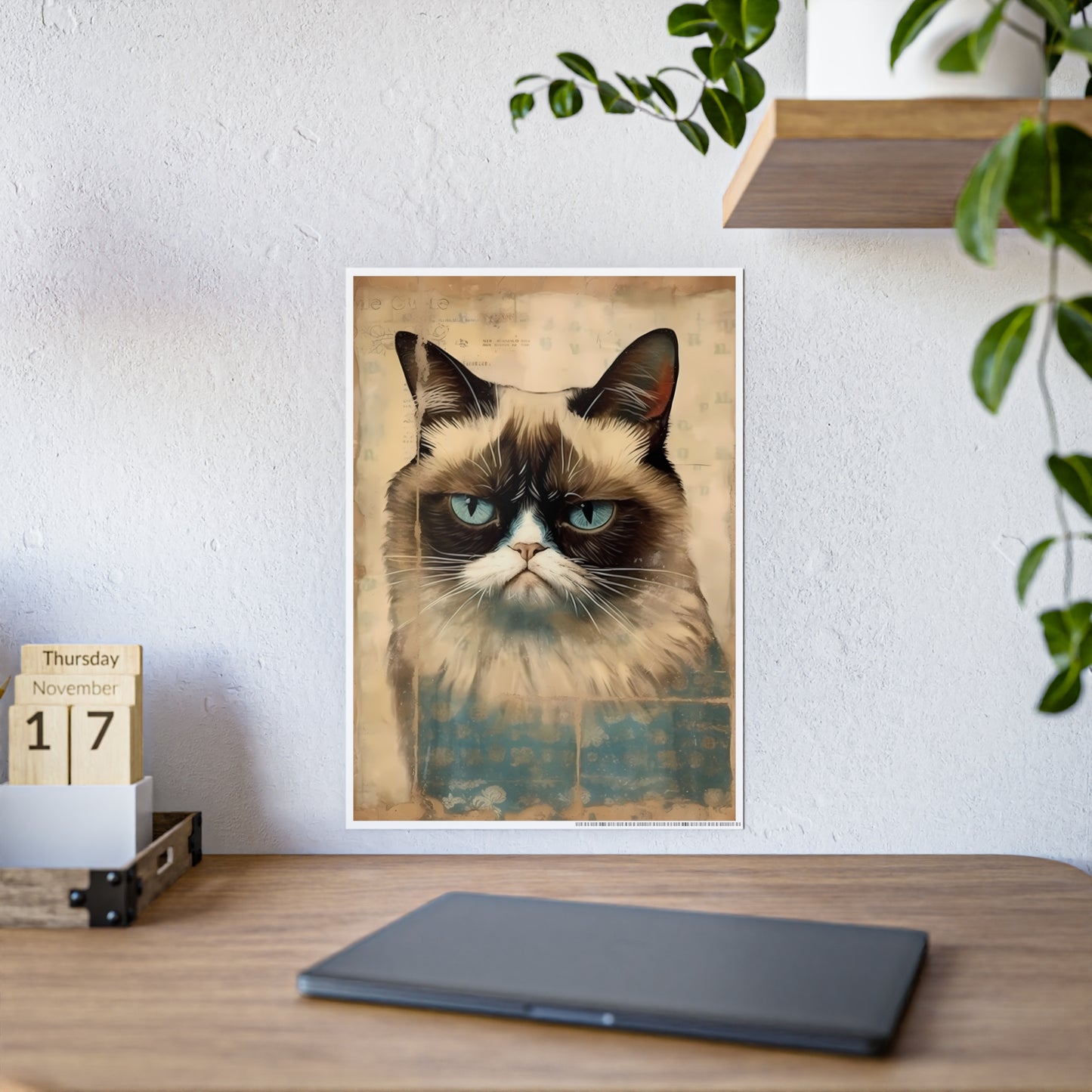 Grumpy Cat Print Art Poster - Ideal Wall Décor for Cat Lovers - VYBE Shop