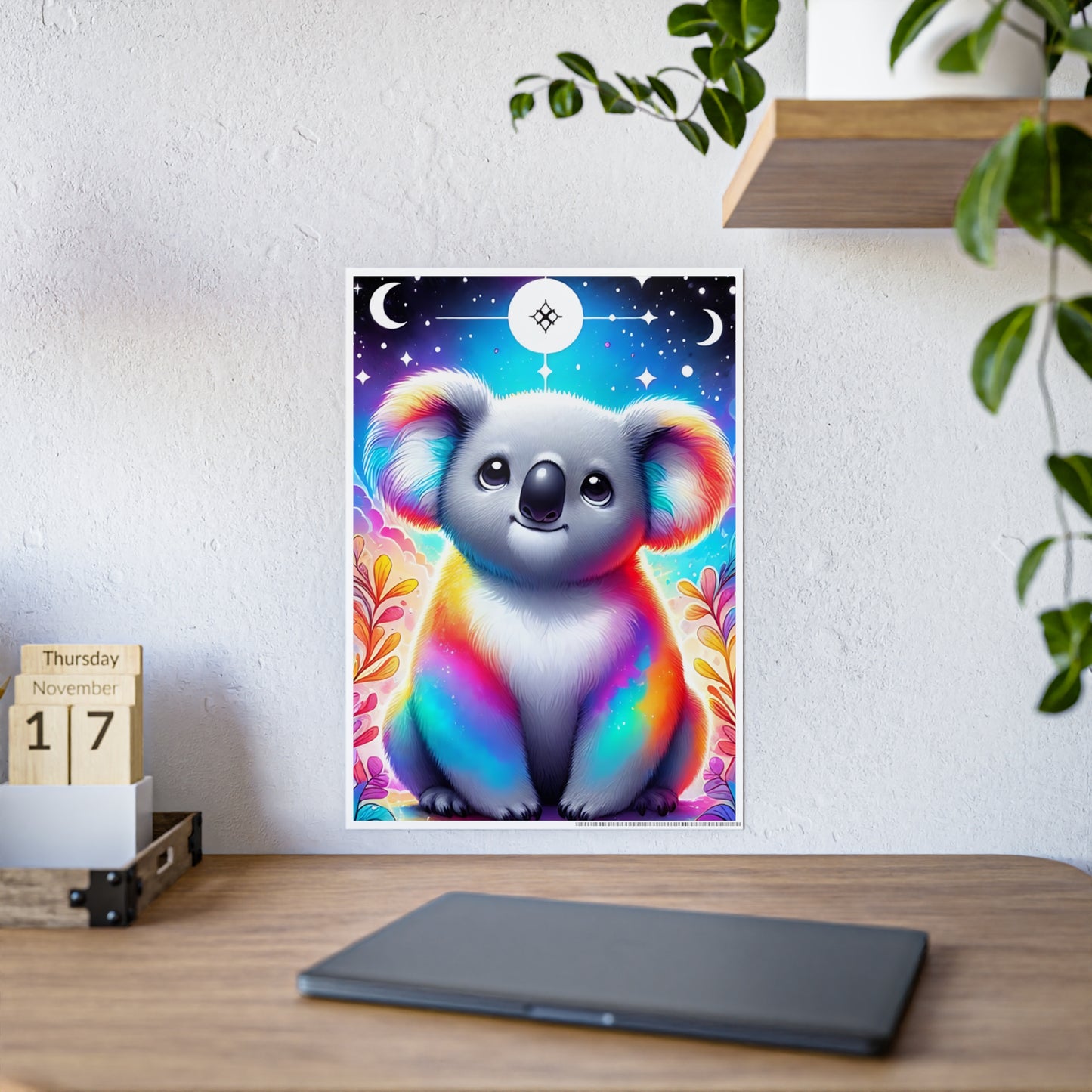 Colorful Koala Poster | Vibrant Rainbow Art Print - VYBE Shop