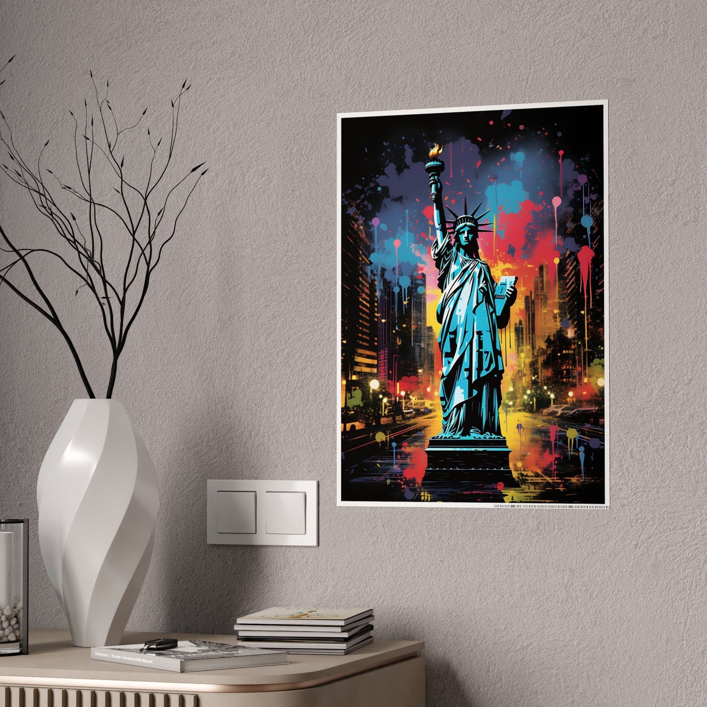 Vibrant Cityscape Art Posters, Glossy Wall Decor, Gift for Art Lovers - VYBE Shop