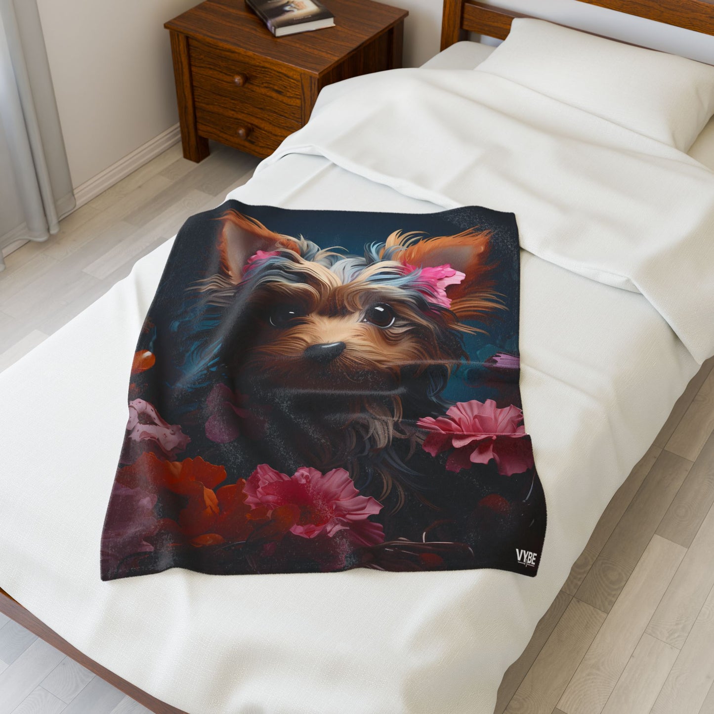 Yorkie Plush Blanket, Pet Lover Gift - VYBE Shop