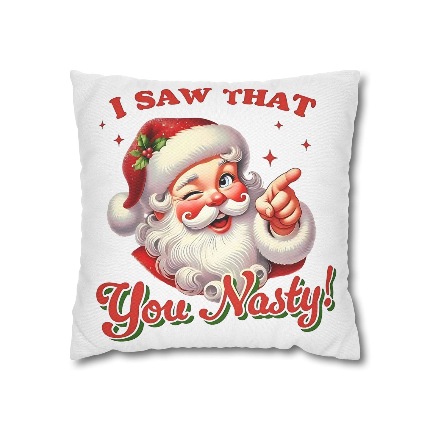 Santa's Naughty List Pillowcase - Funny Holiday Decor and Christmas Gift for Couch Decor - VYBE Shop
