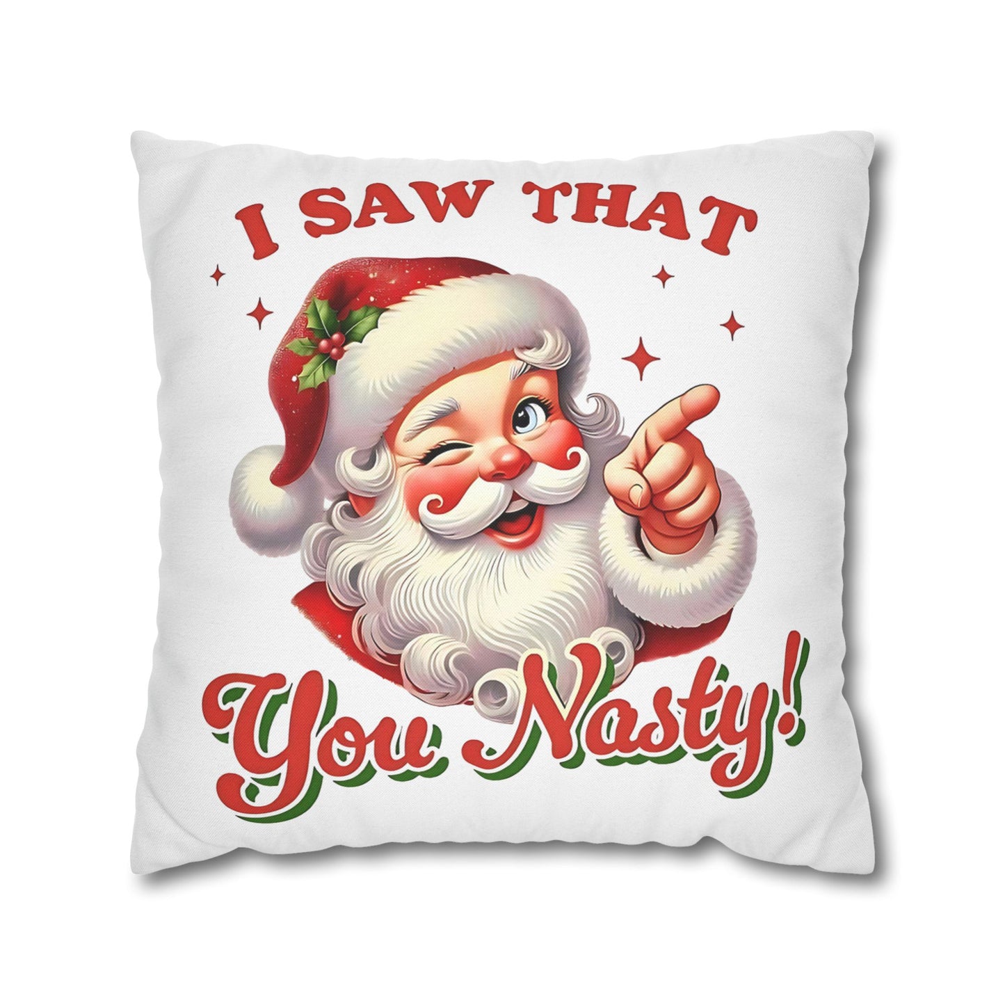 Santa's Naughty List Pillowcase - Funny Holiday Decor and Christmas Gift for Couch Decor - VYBE Shop