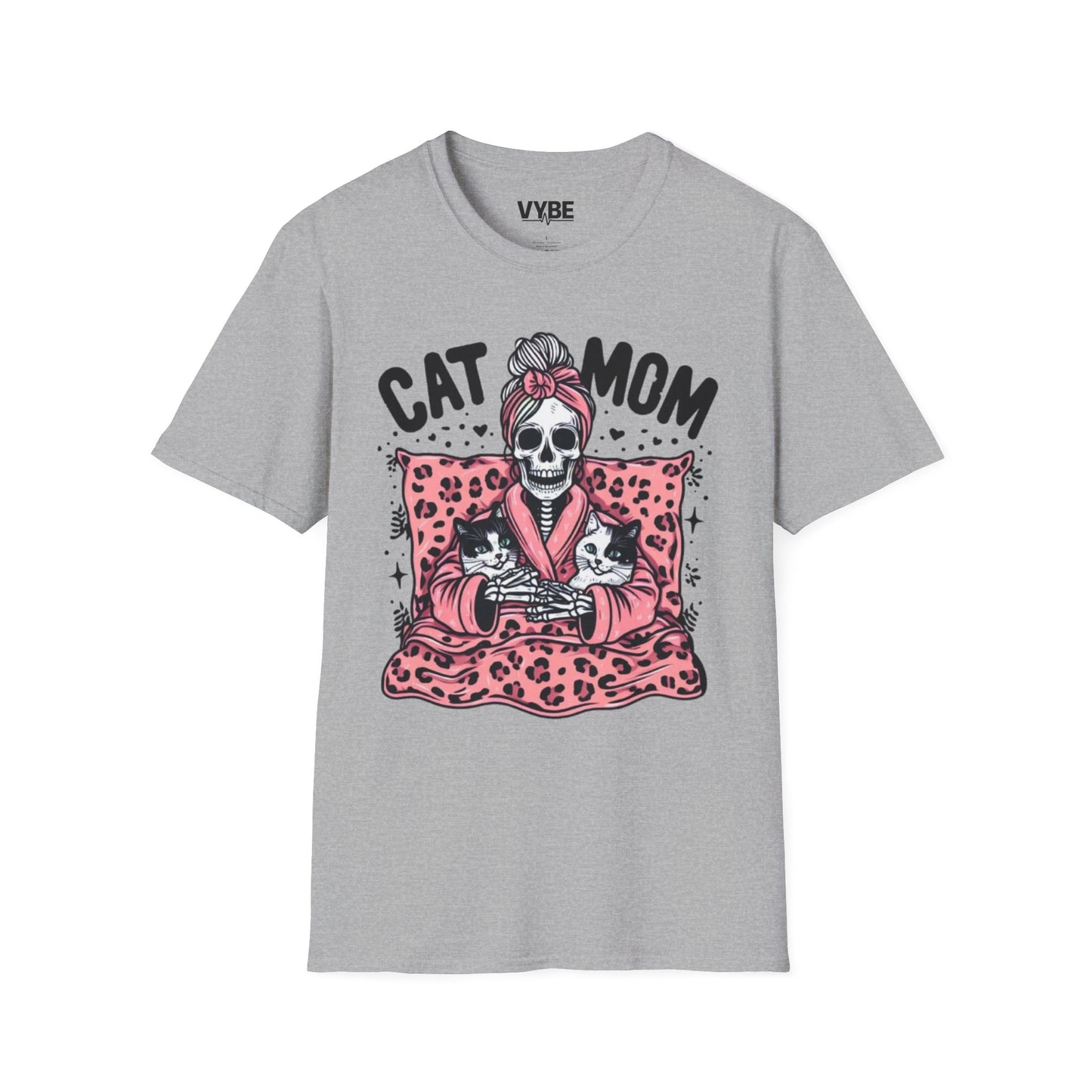 Pets- Cat Mom Skeleton T-Shirt - VYBE Shop