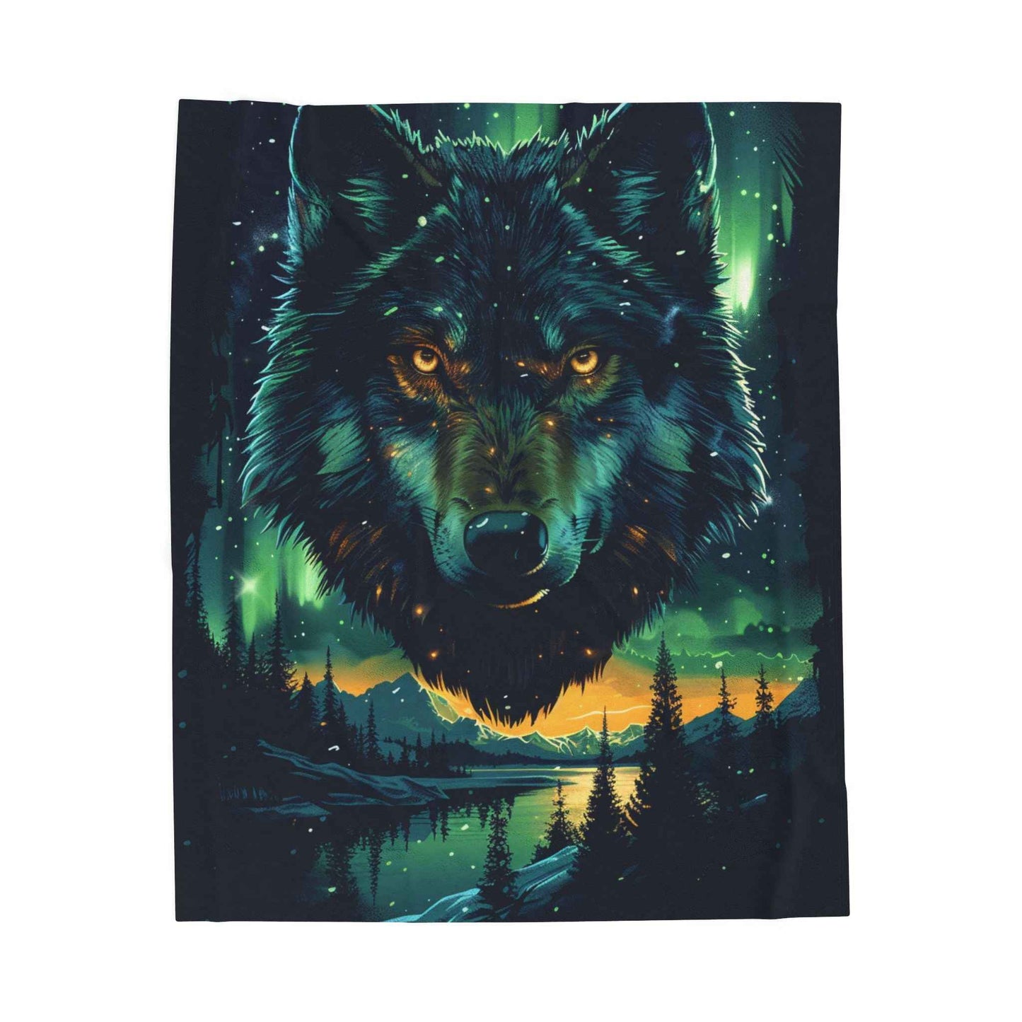 Majestic Wolf Plush Blanket