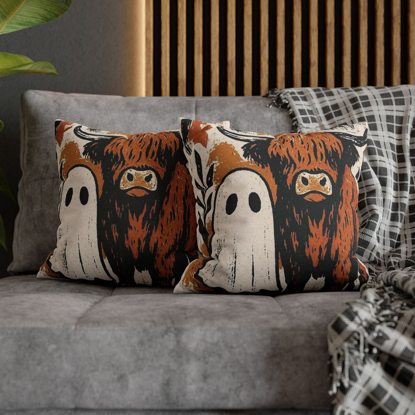 Spooky Cow Ghost Pillowcase - Cozy Halloween Decor - VYBE Shop