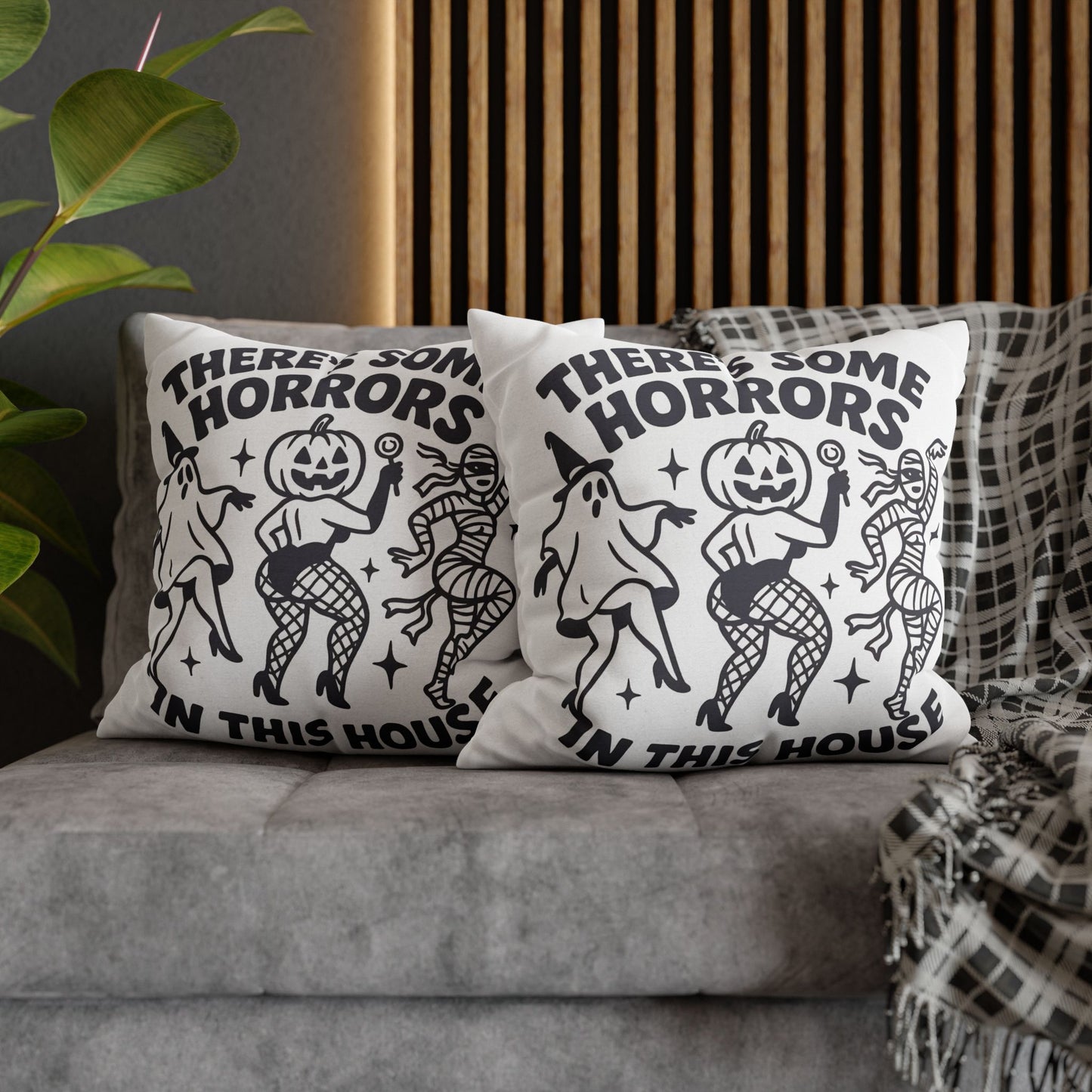 Halloween Decorative Pillowcase for Spooky Autumn Home Decor with Ghost and Mummy Design - VYBE Shop