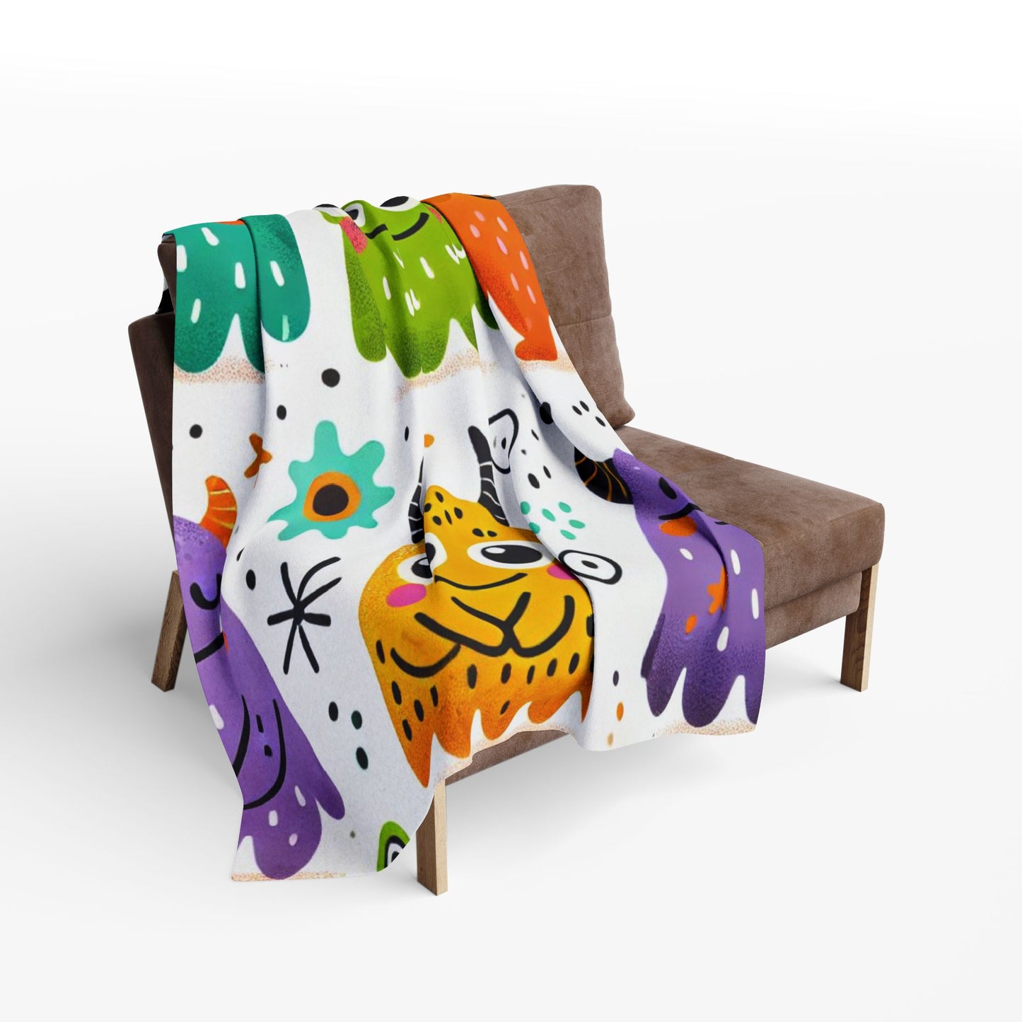 Kids Whimsical Monster Fleece Blanket