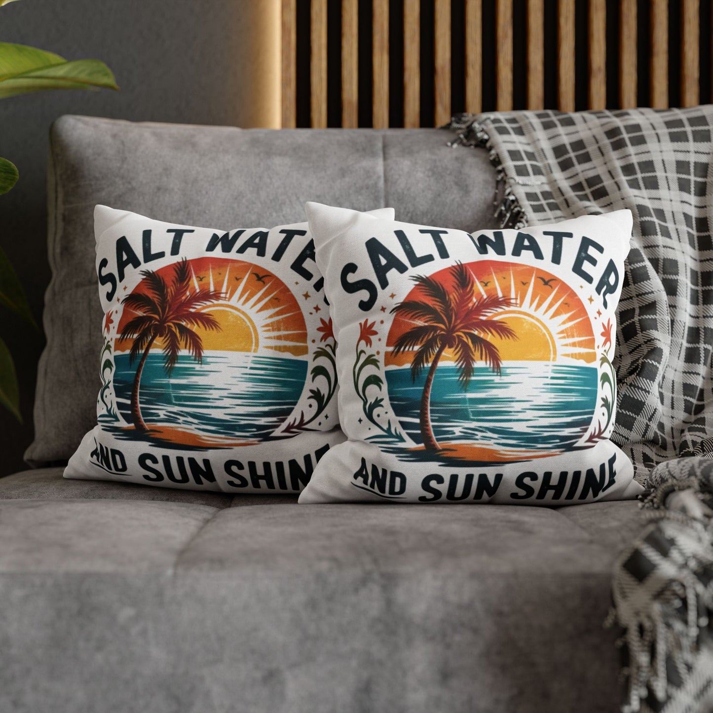 Tropical Beach Pillowcase with Sunset Vibes, Nautical Home Decor, Beach House Gift, Ocean Lover's Pillow Cover, Summer Decor - VYBE Shop