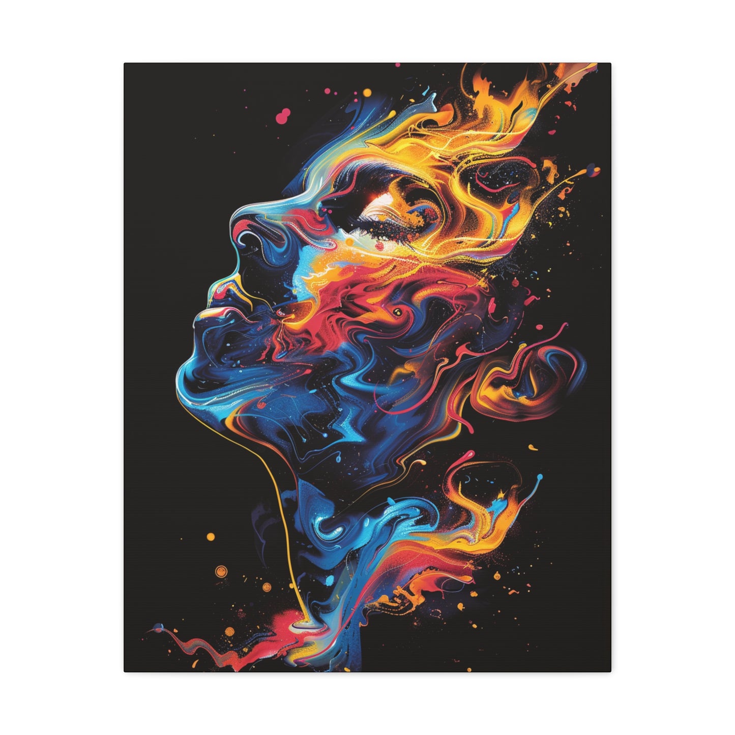Neon Abstract Canvas Print, Colorful Wall Art, Home Decor, Gift for Art Lovers, Modern Artwork - VYBE Shop