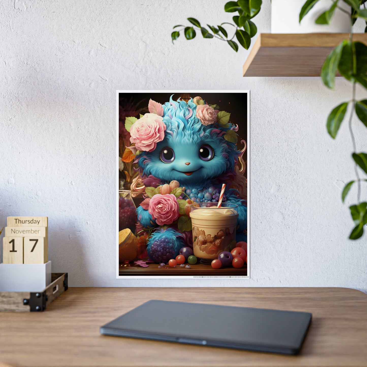 Cute Furry Creature Poster for Kids - Perfect Gift Idea - VYBE Shop
