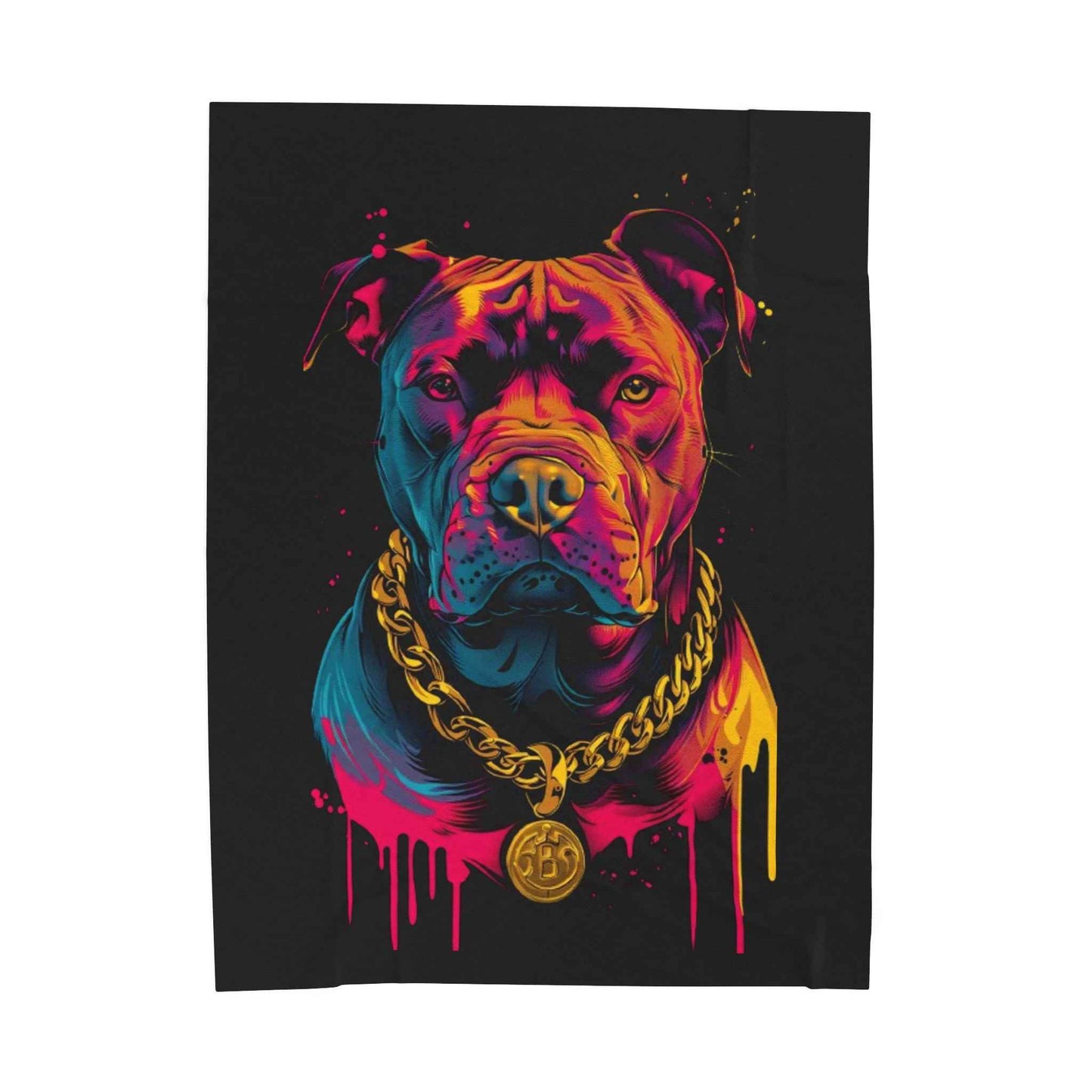 Colorful Dog Art Plush Blanket for Pet Lovers