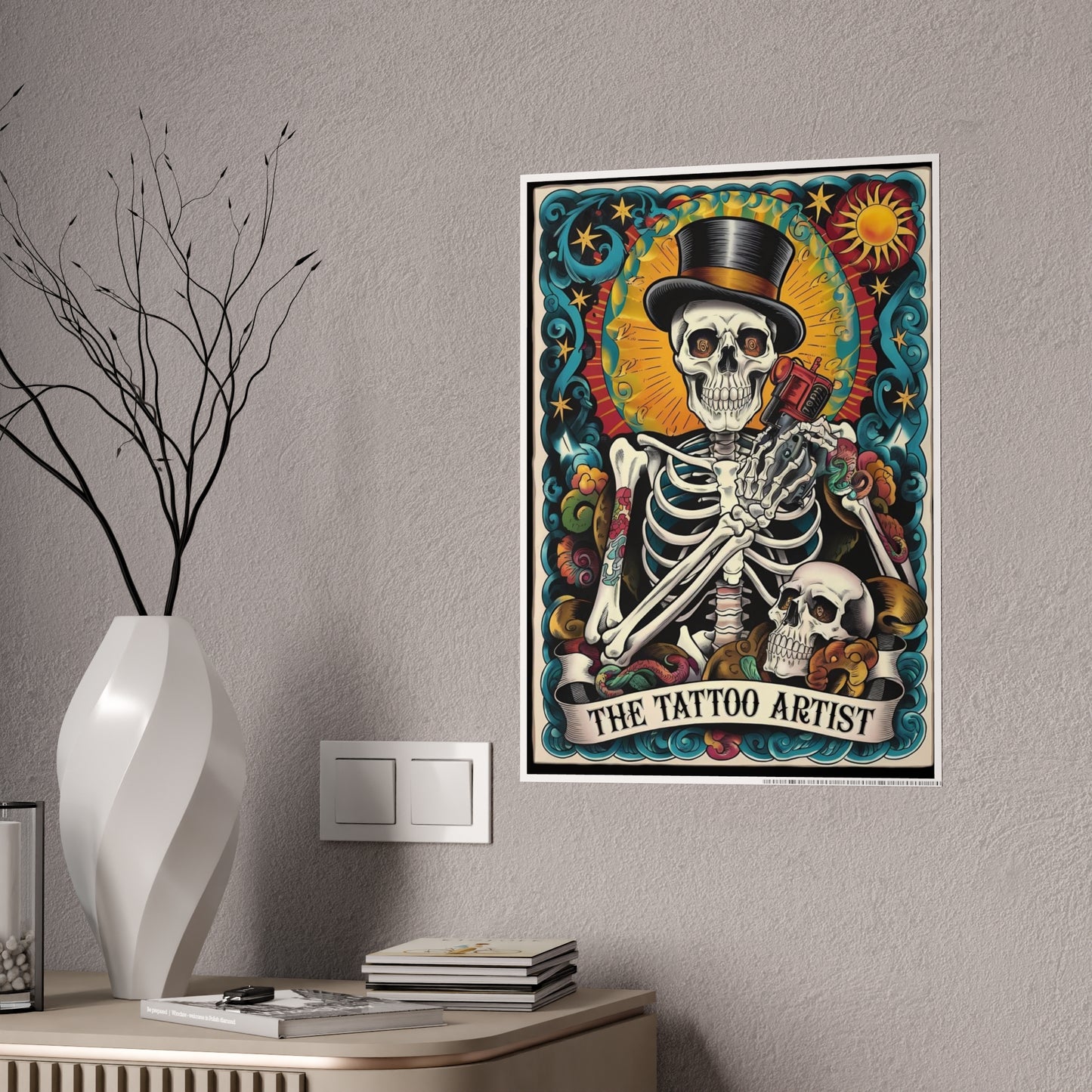 Tattoo Artist Tarot Poster - Unique Gloss Wall Art for Tattoo Lovers - VYBE Shop