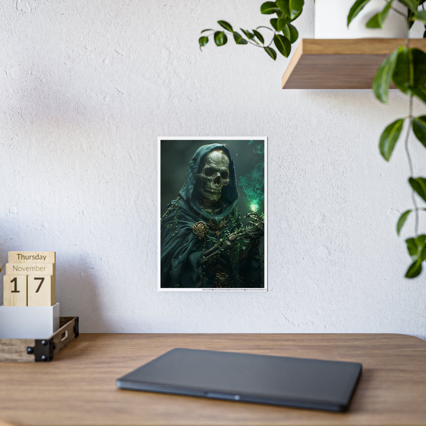 Skeleton Gothic Art Print, Dark Fantasy Poster, Edgy Wall Art - VYBE Shop