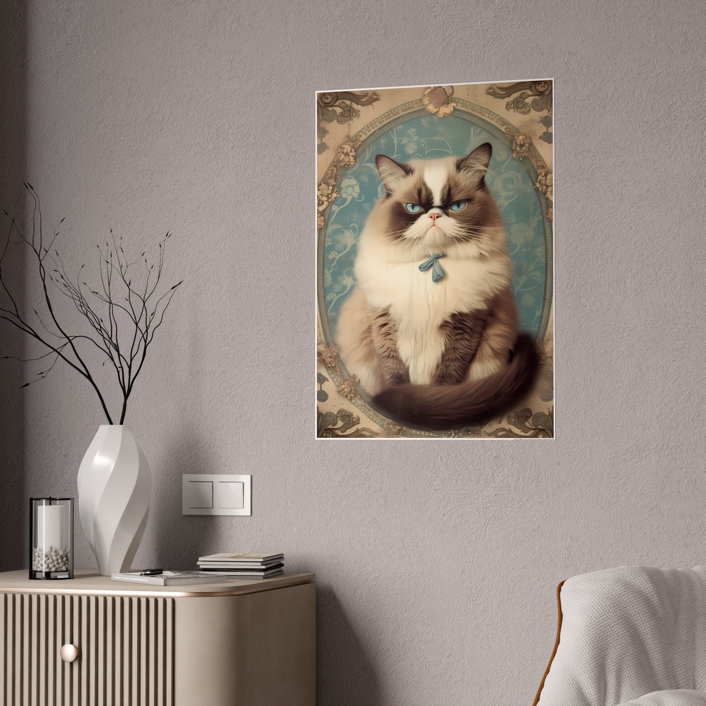 Chic Cat Poster Art | Cat Lover Gift - VYBE Shop