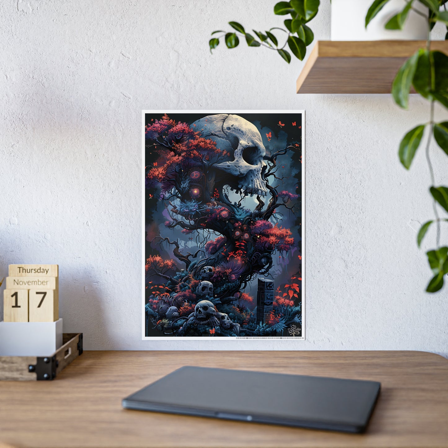 Skull Art Posters - Glossy Dark Art Prints for Gothic Wall Decor - VYBE Shop