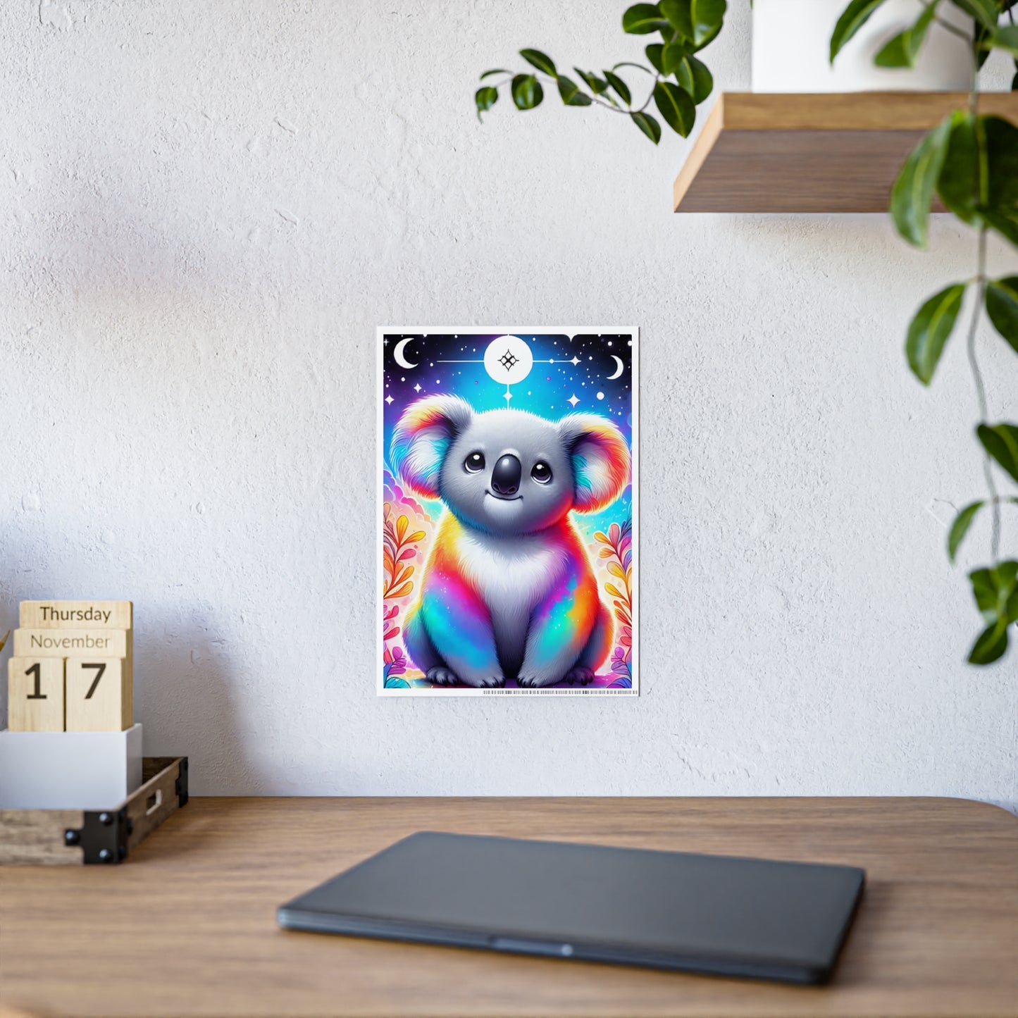 Colorful Koala Poster | Vibrant Rainbow Art Print - VYBE Shop