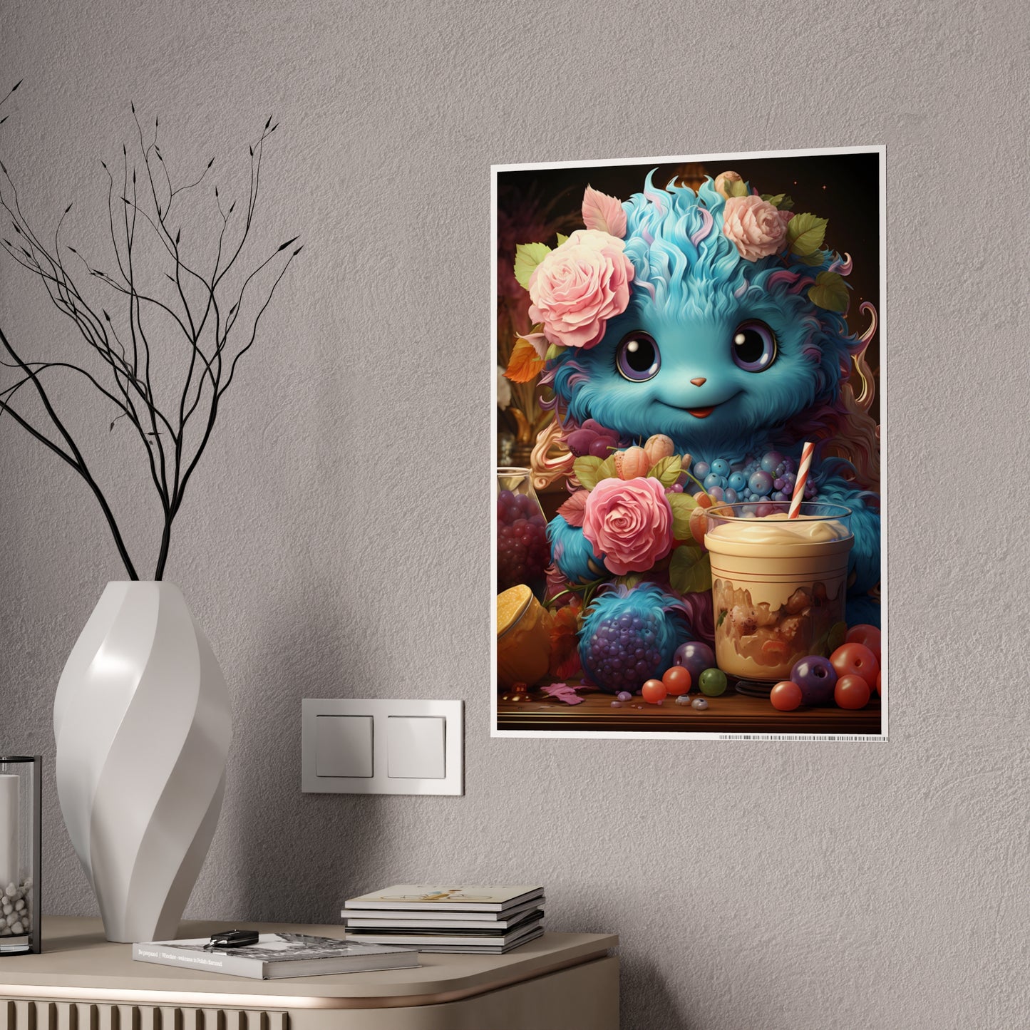 Cute Furry Creature Poster for Kids - Perfect Gift Idea - VYBE Shop