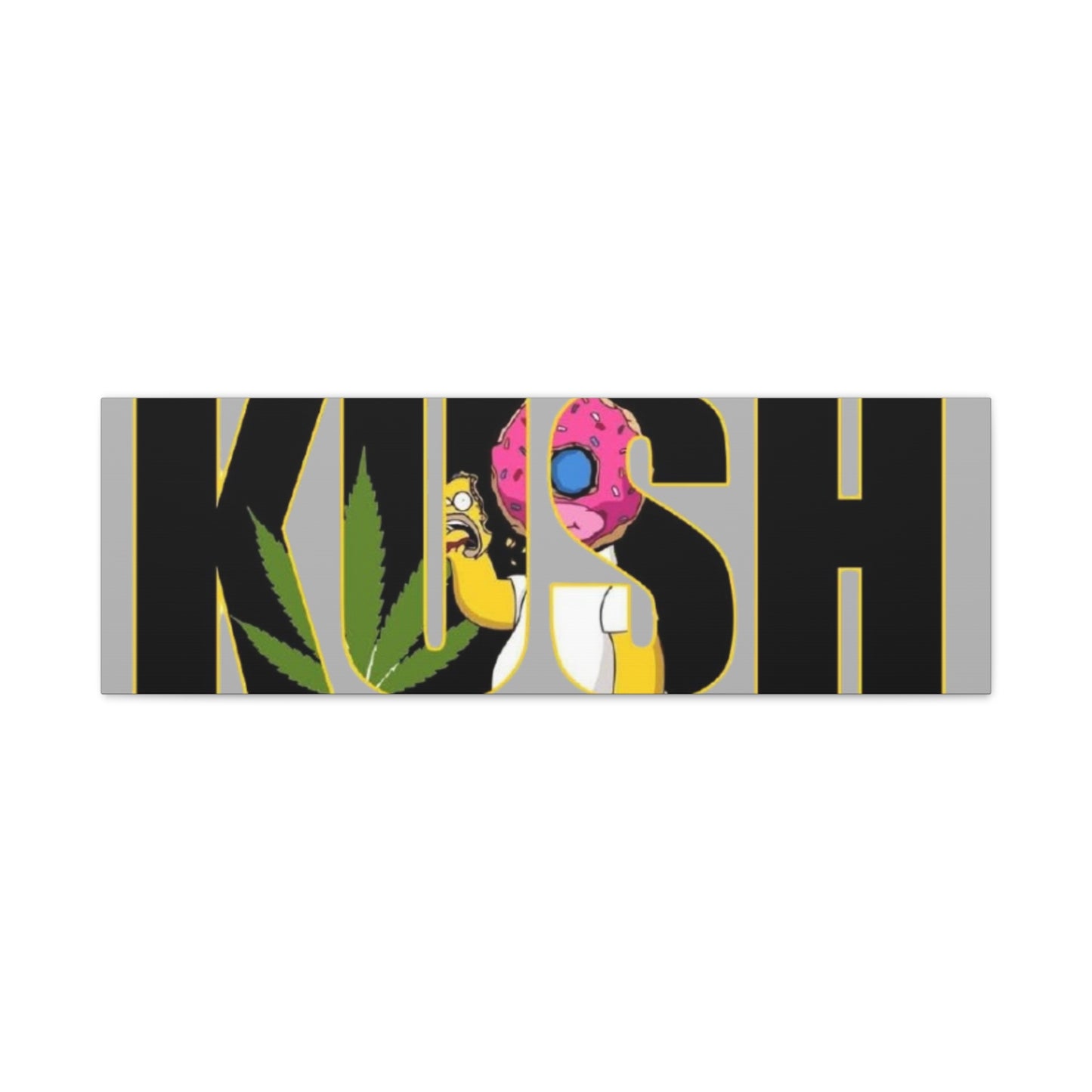 Colorful Cannabis KUSH Wall Art, Stretched Canvas Print, Unique Home Decor, Gift for Smokers, KUSH Design - VYBE Shop