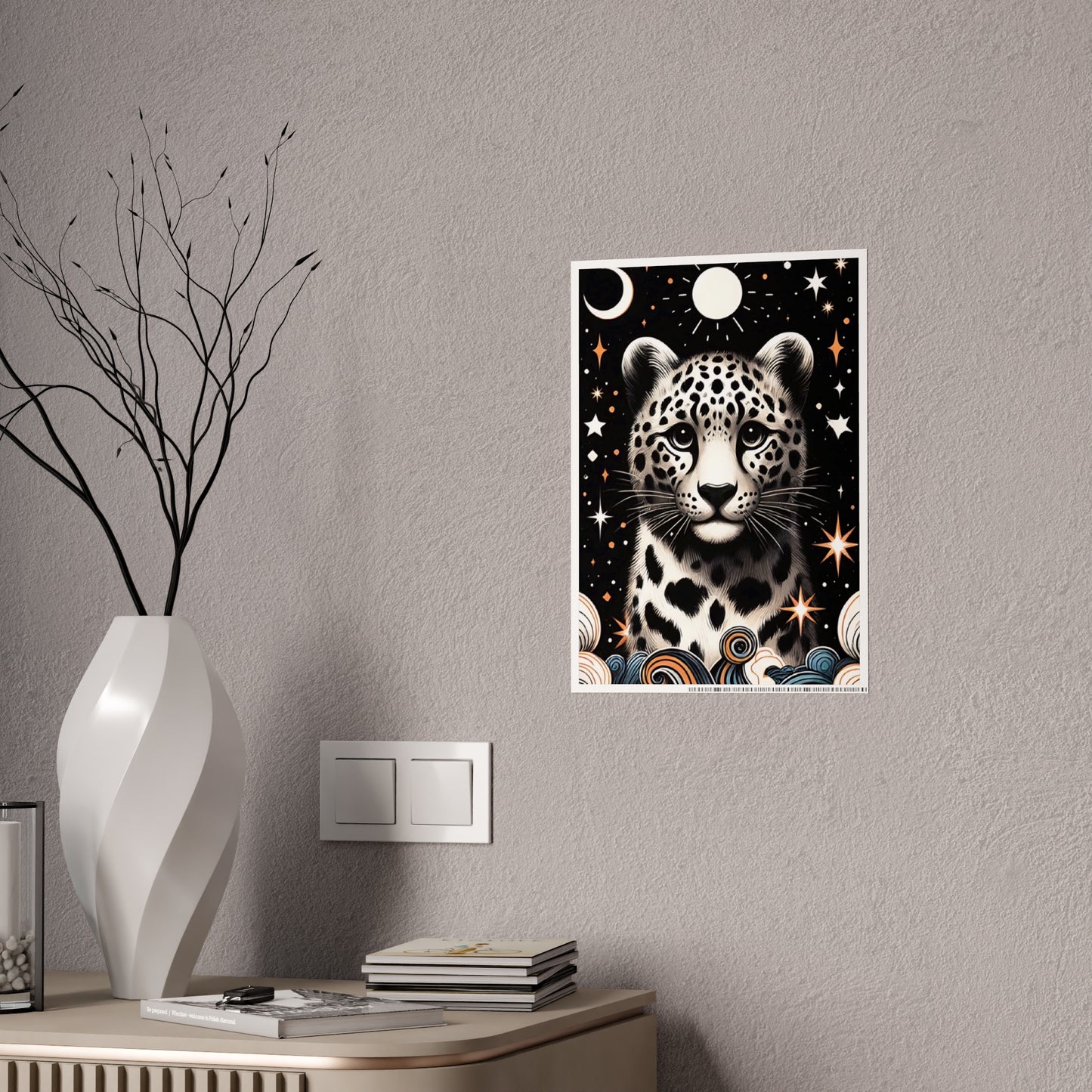 Leopard Art Poster, Glossy Wall Poster - VYBE Shop