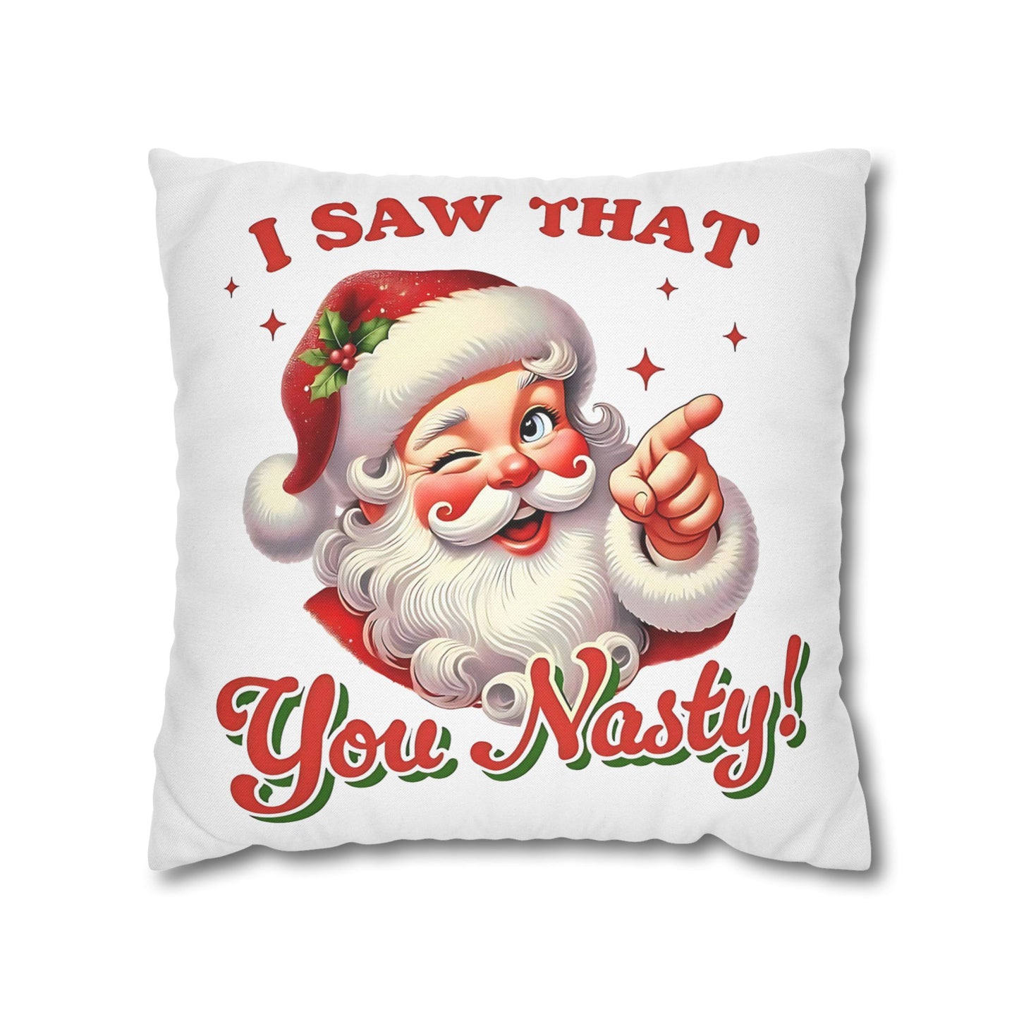 Santa's Naughty List Pillowcase - Funny Holiday Decor and Christmas Gift for Couch Decor - VYBE Shop