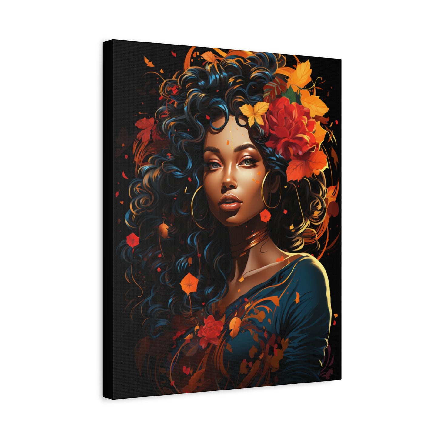 Canvas Wall Art featuring Vibrant Autumn Queen Design, Home Decor, Gift for Art Lovers, Fall Aesthetic, Boho Style - VYBE Shop