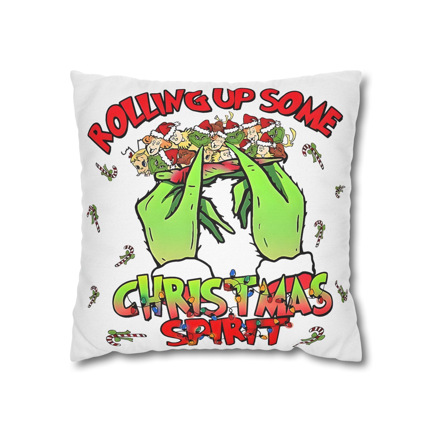 Grinch Christmas Pillowcase - Fun Holiday Decor Throw Pillow Cover for Festive Home Accent and Unique Gift - VYBE Shop