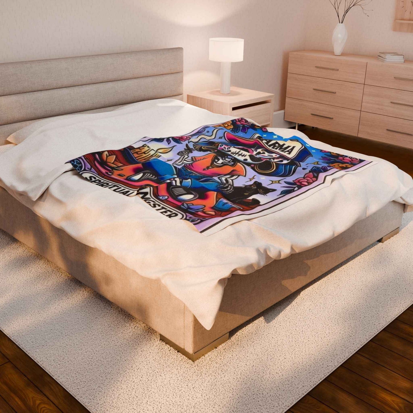 Tarot SG Plush Blanket for Spiritual Comfort and Cozy Vibes