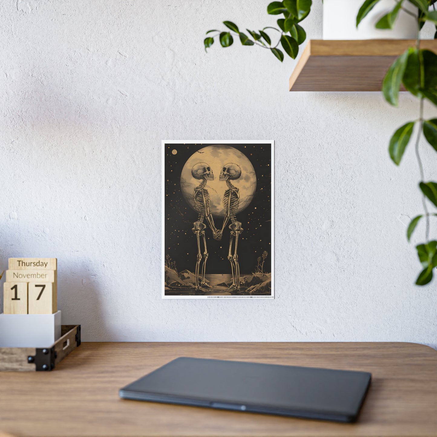 Skeleton Love Art Poster | Unique Gothic Home Decor and Wall Art - VYBE Shop
