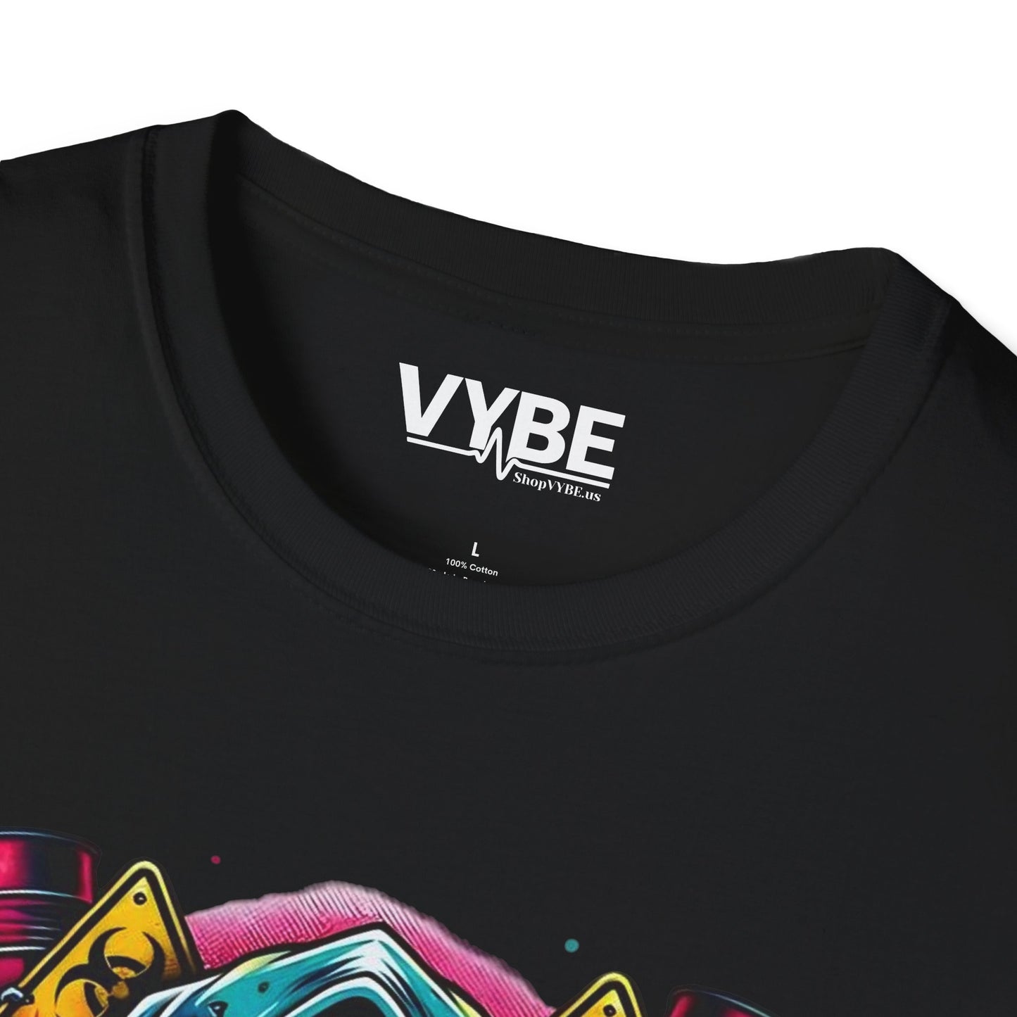Biohazard Skull Graphic Tee, Trendy Halloween Shirt, Music Festival T-Shirt, Unisex Softstyle Top, Edgy Streetwear Fashion - VYBE