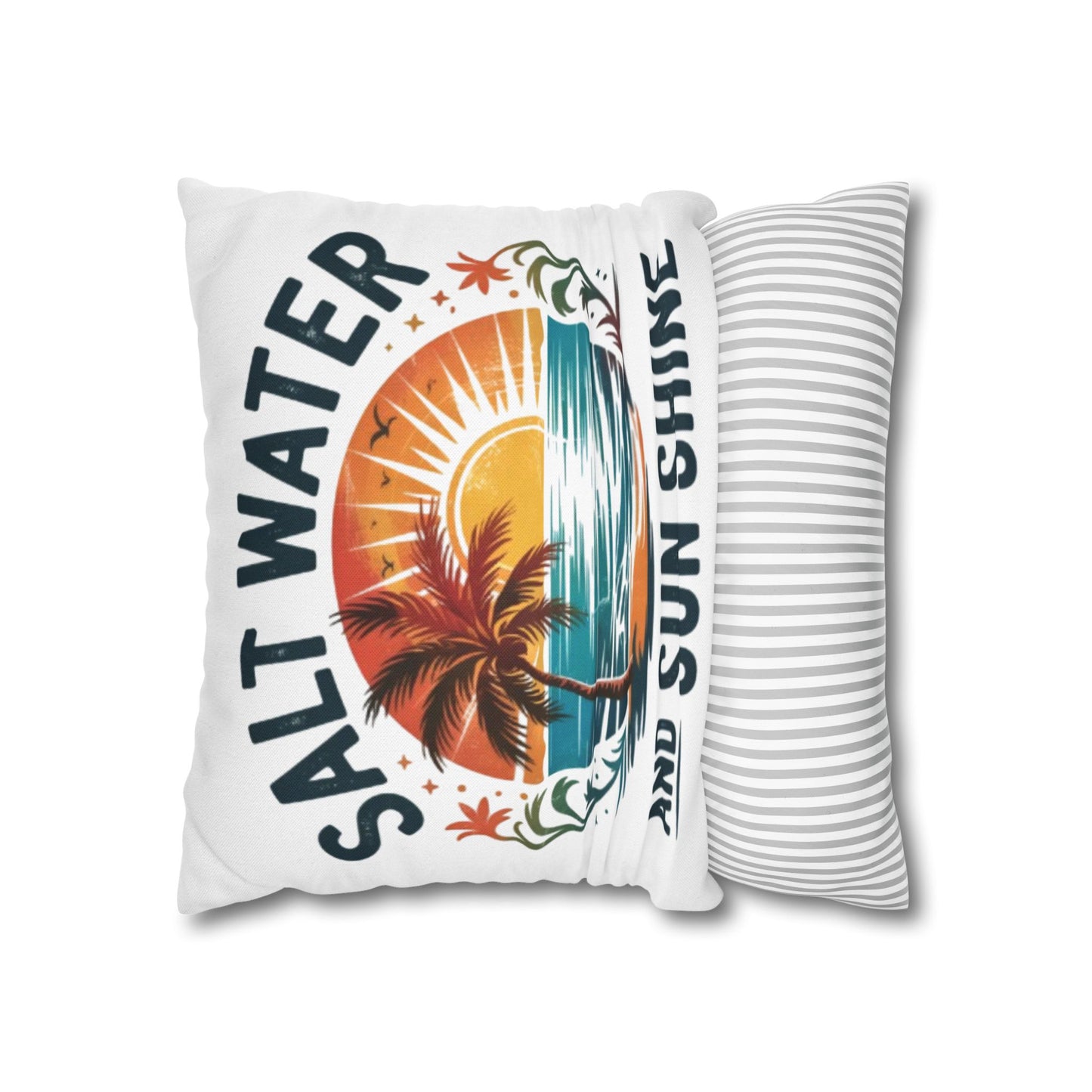 Tropical Beach Pillowcase with Sunset Vibes, Nautical Home Decor, Beach House Gift, Ocean Lover's Pillow Cover, Summer Decor - VYBE Shop