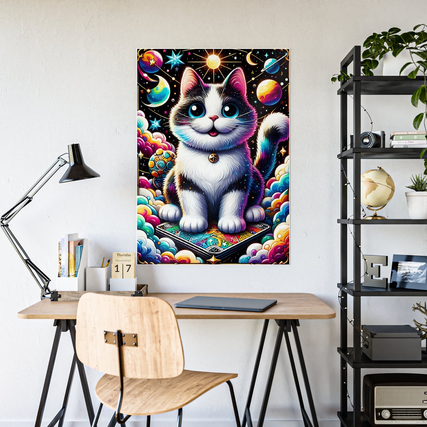 Cosmic Cat Posters - Colorful Wall Art for a Whimsical Home - VYBE Shop