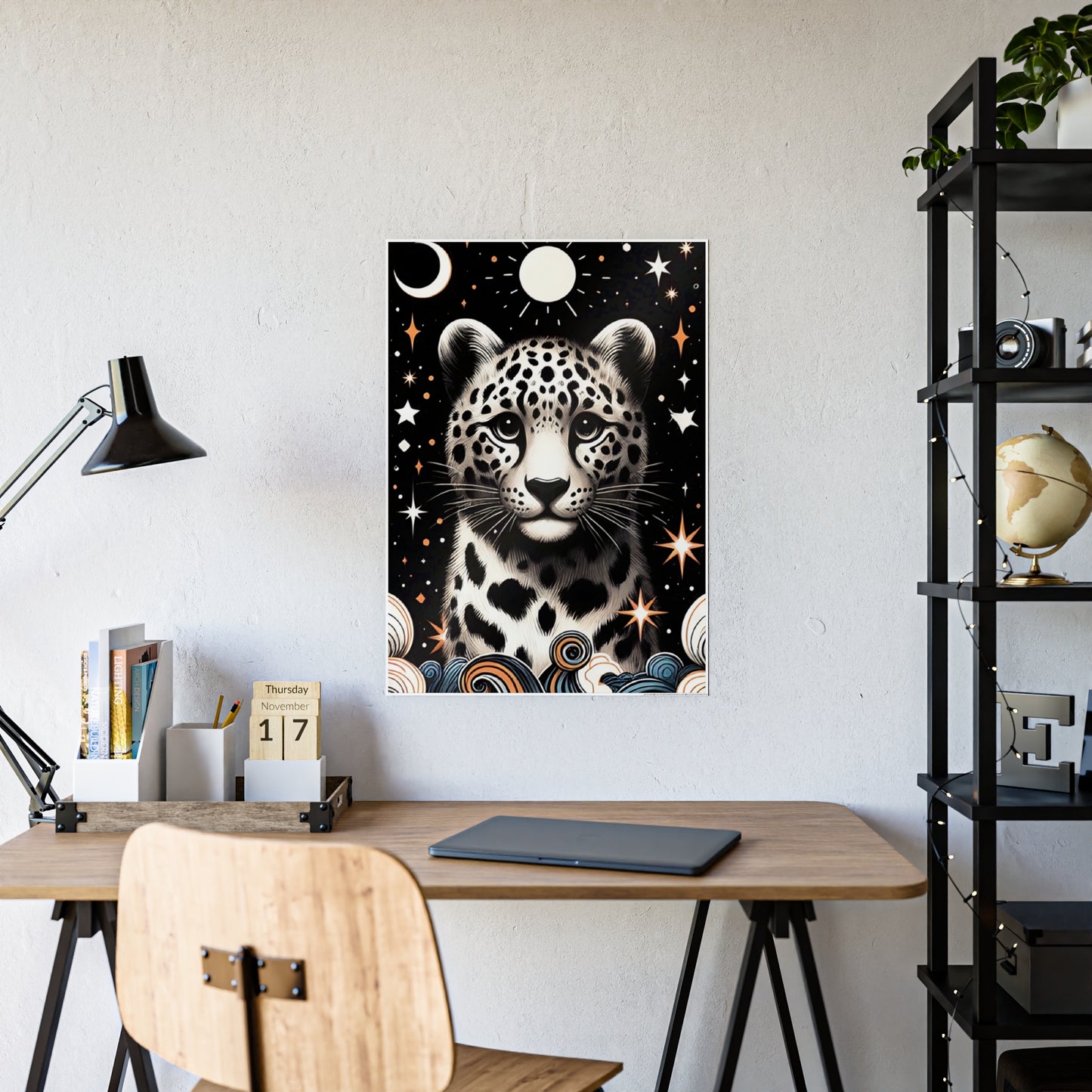 Leopard Art Poster, Glossy Wall Poster - VYBE Shop