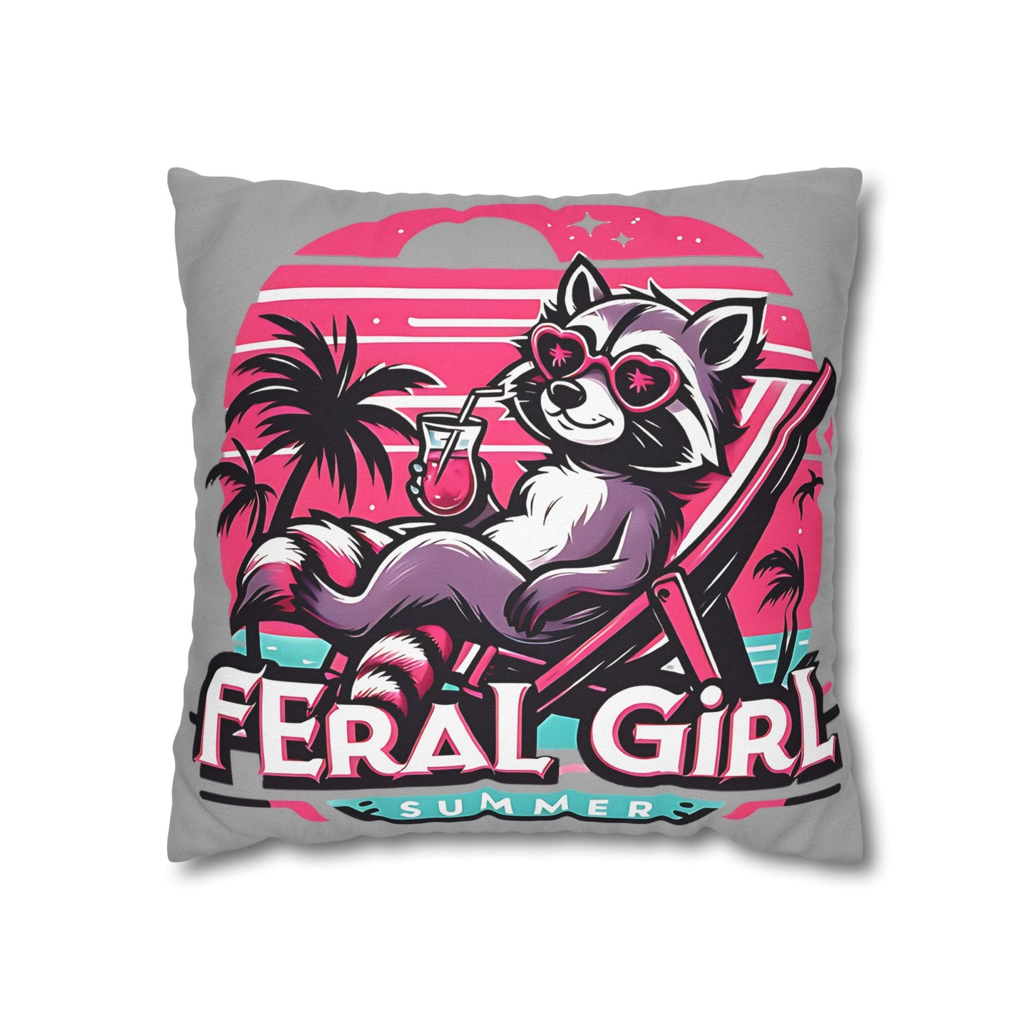 Feral Girl Summer Pillowcase - Tropical Beach Decor for Home Accent and Gifts - VYBE Shop
