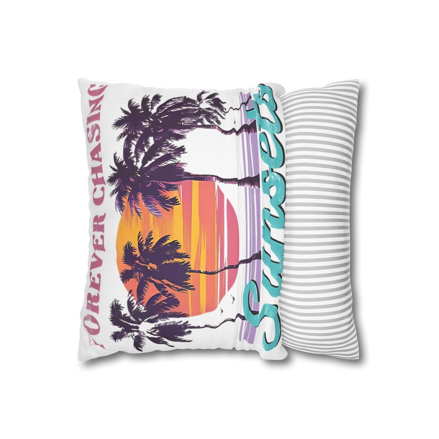 Sunset Chaser Pillowcase for Tropical Decor and Beach Vibes - Perfect Home Accent and Gift for Sunset Lovers - VYBE Shop