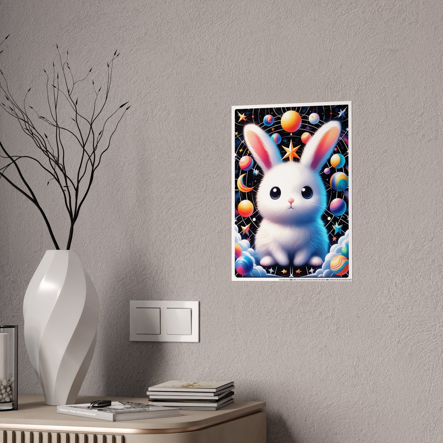 Colorful Bunny Poster for Cute Decor - VYBE Shop