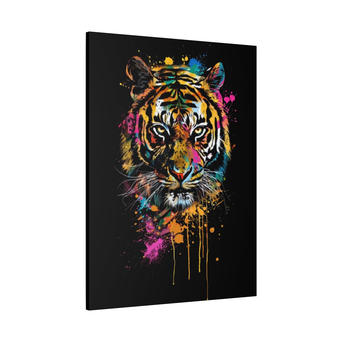 Neon Tiger Canvas Art, Colorful Wall Décor, Modern Home Decor, Wildlife Art, Gift for Animal Lovers - VYBE Shop