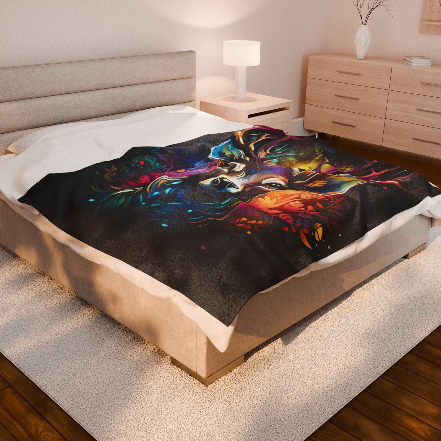 Artistic Forest Stag Blanket