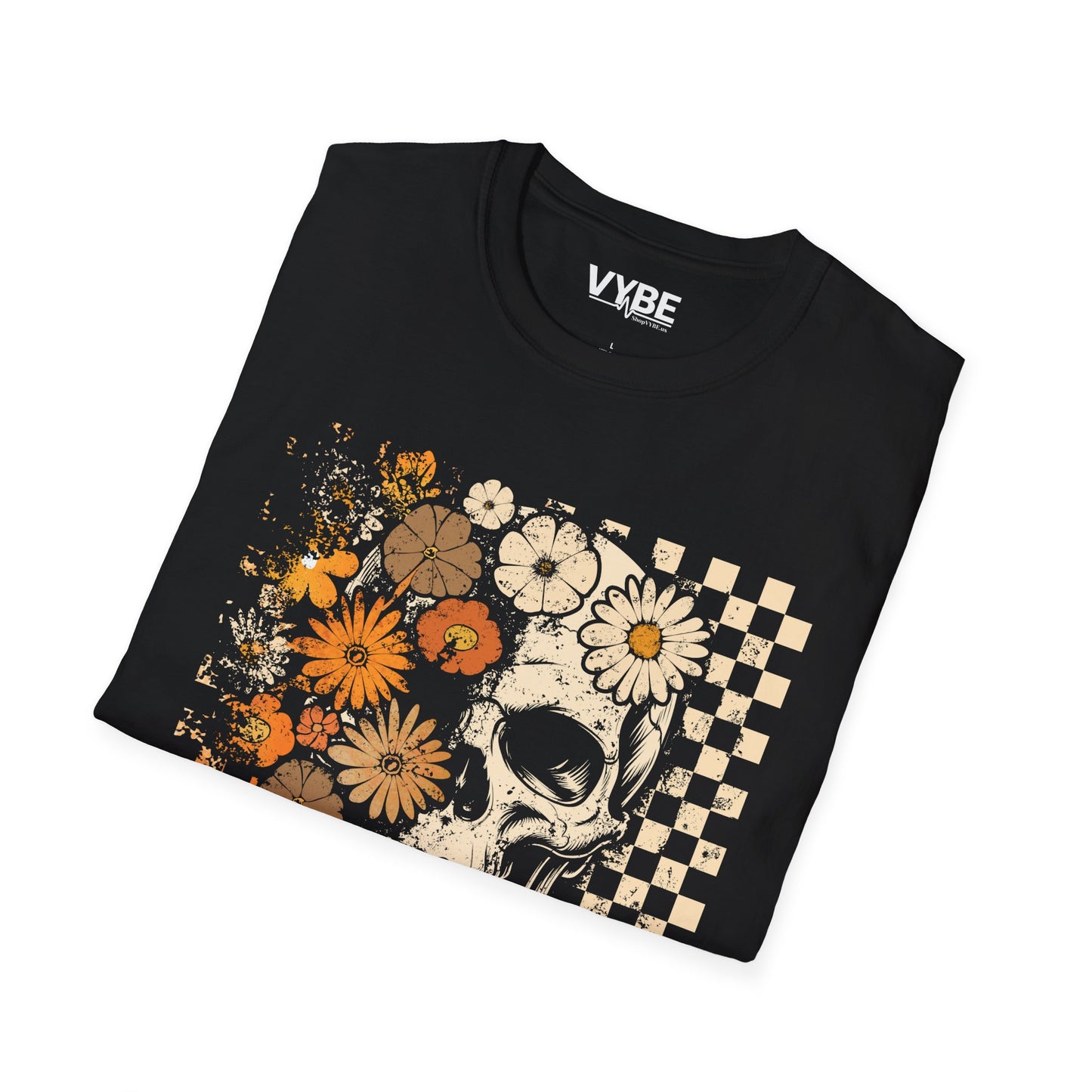 Fall Skull Floral T-Shirt - VYBE