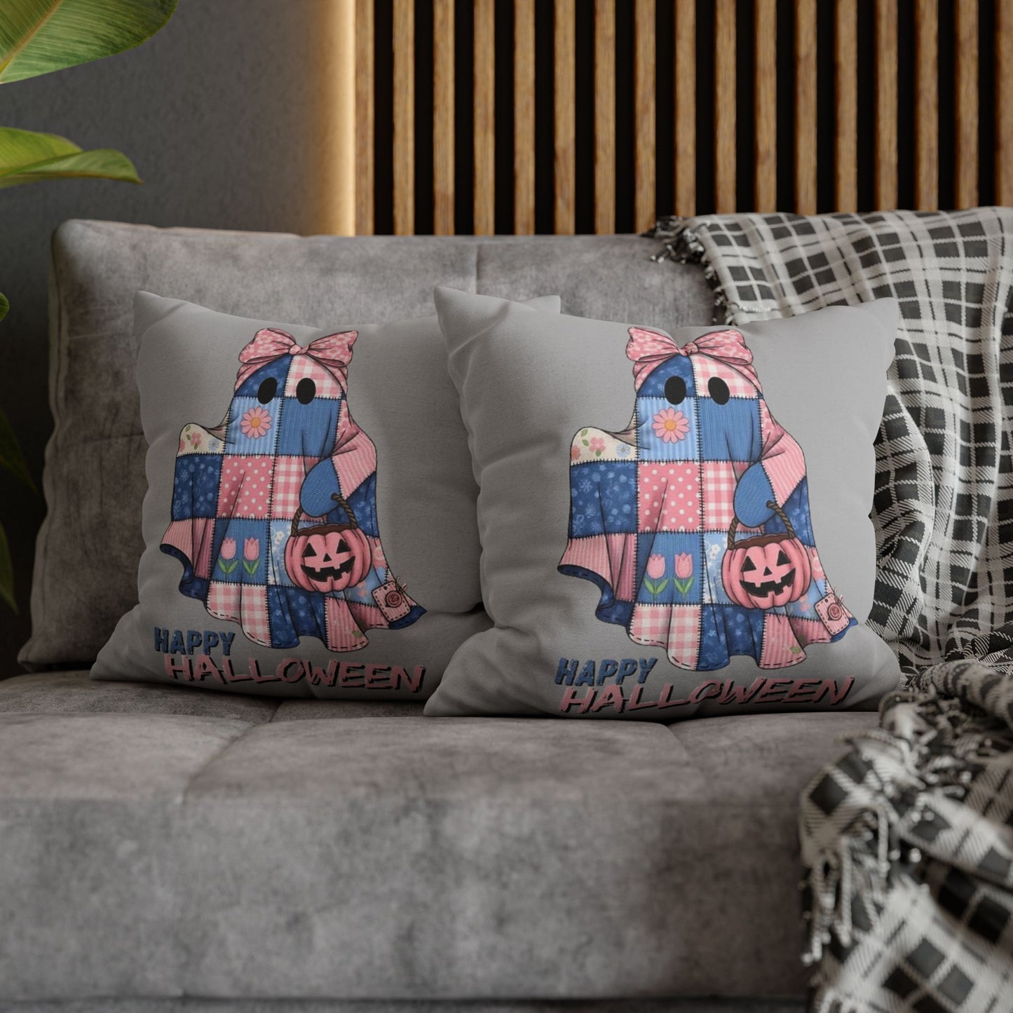 Halloween Ghost Pillowcase - Cozy Seasonal Cushion Cover for Spooky Home Decor and Trick or Treat Gifts - VYBE Shop