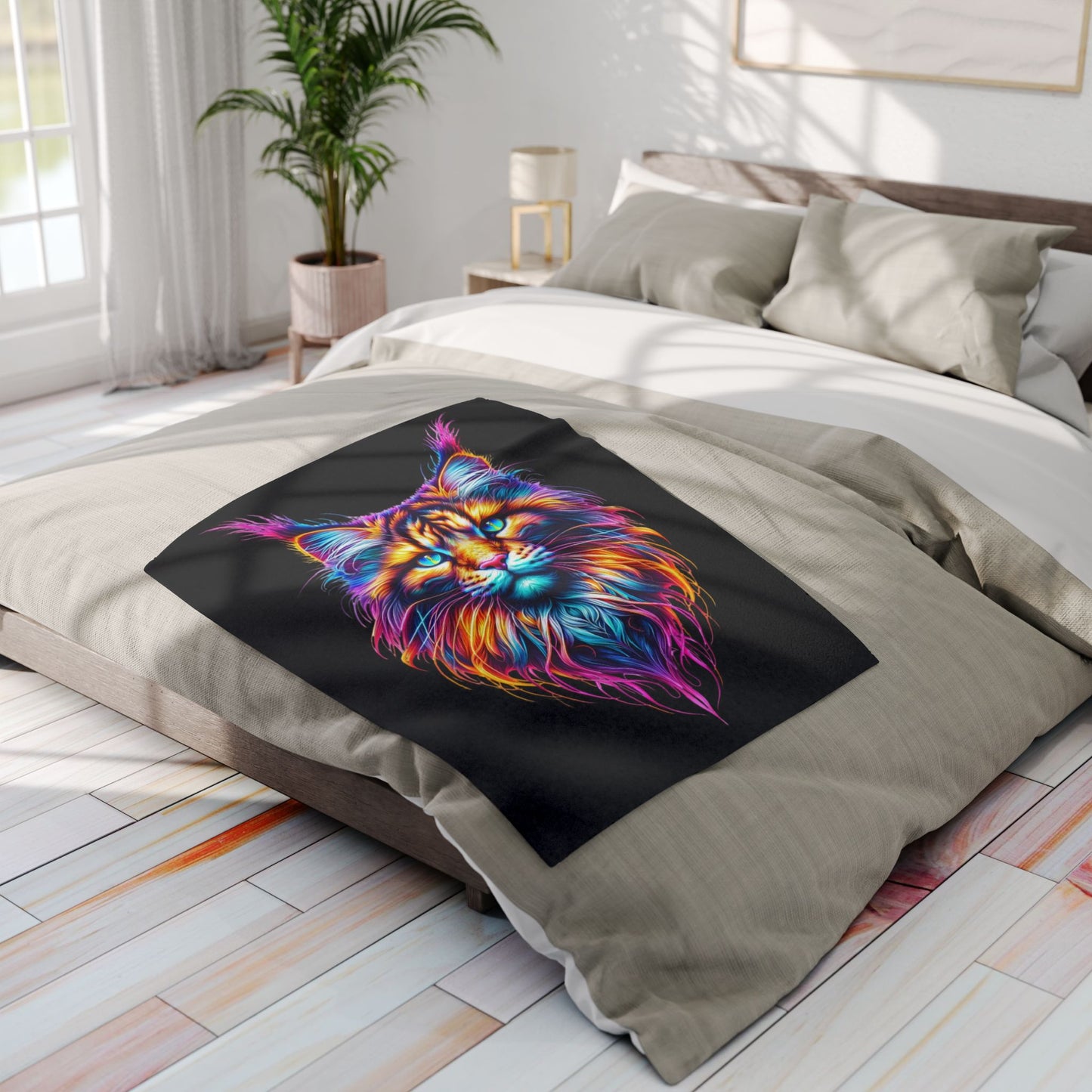 Vibrant Cat Fleece Blanket - VYBE