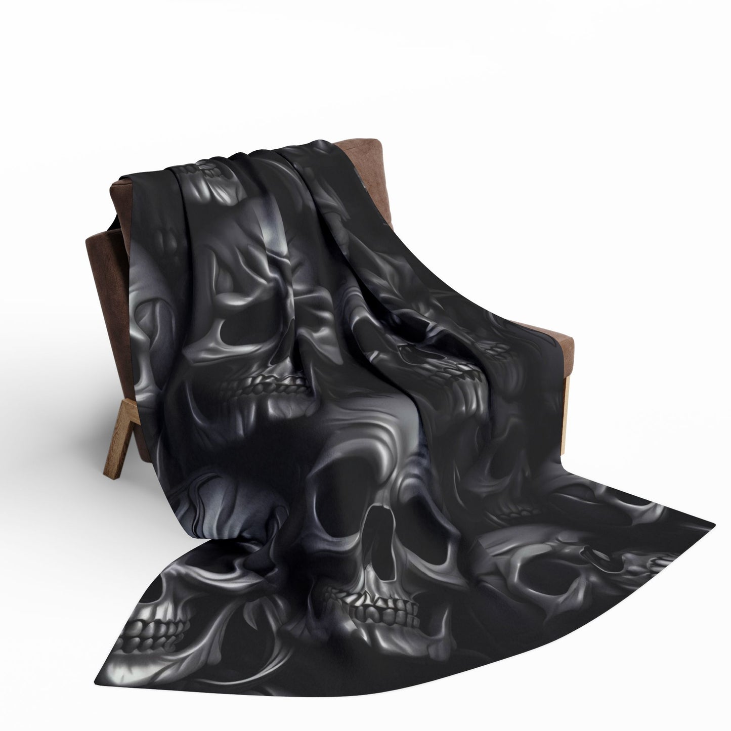 Gothic Skull Fleece Blanket