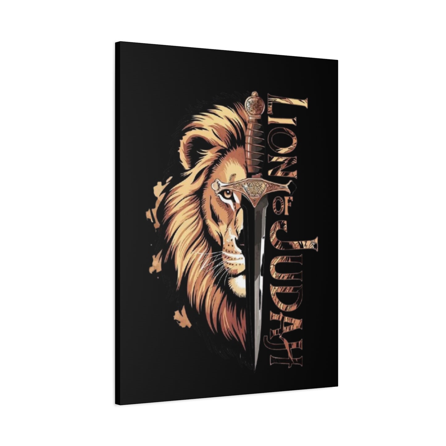 Reigion- Lion of Judah Canvas Art, Bold Wall Decor for Faith and Inspiration, Religious Home Decor, Lion Artwork, Spiritual Wall Art - VYBE Shop