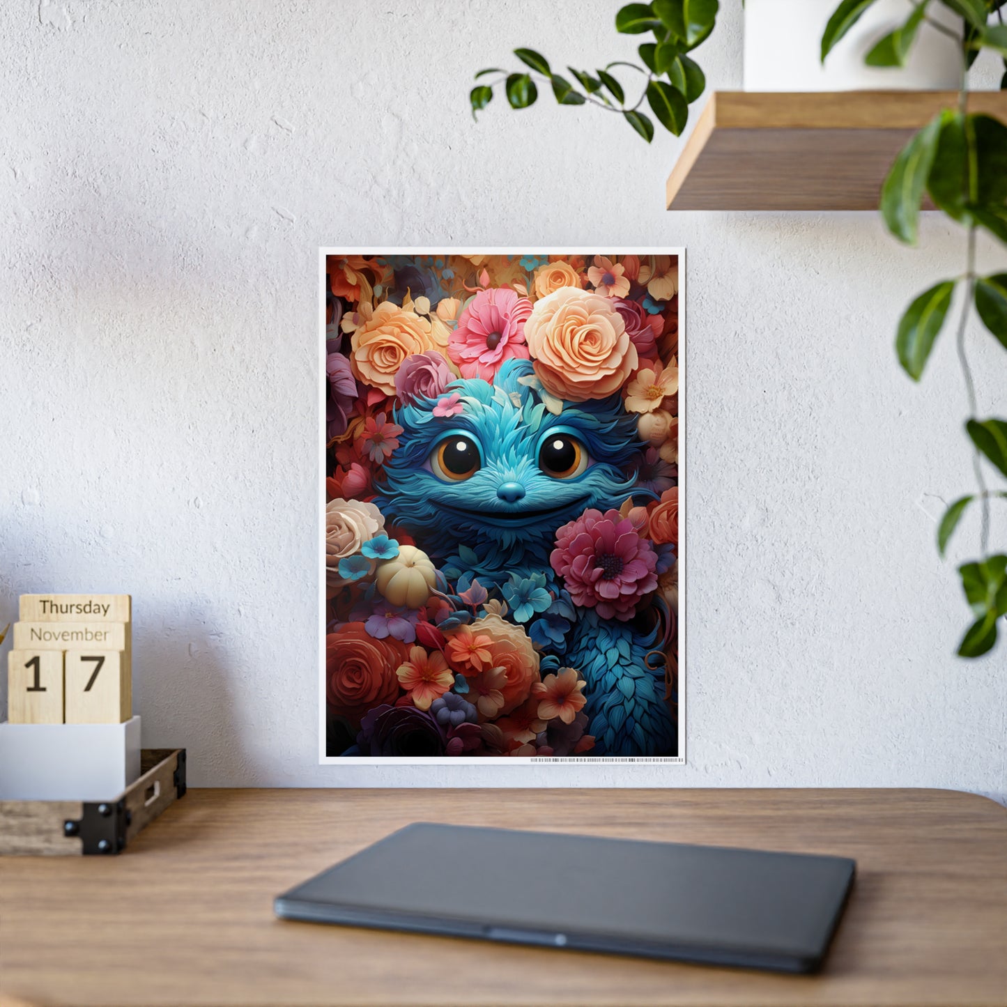 Whimsical Cat Art Poster – Enchanting Creature Artwork for Cat Lovers - VYBE Shop
