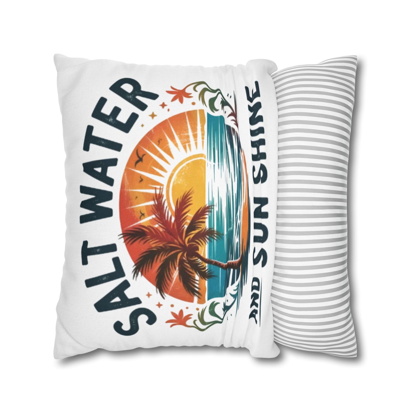 Tropical Beach Pillowcase with Sunset Vibes, Nautical Home Decor, Beach House Gift, Ocean Lover's Pillow Cover, Summer Decor - VYBE Shop