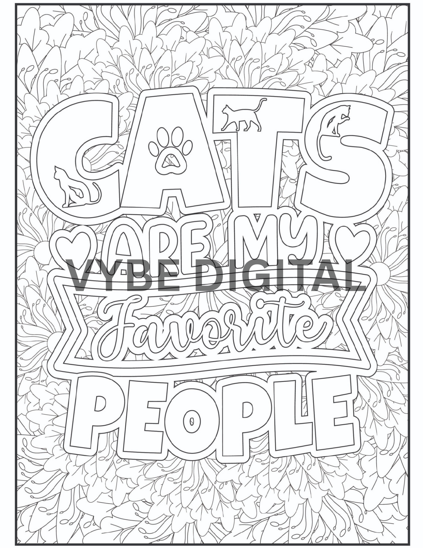 Cat Quotes Coloring- 40 Pages