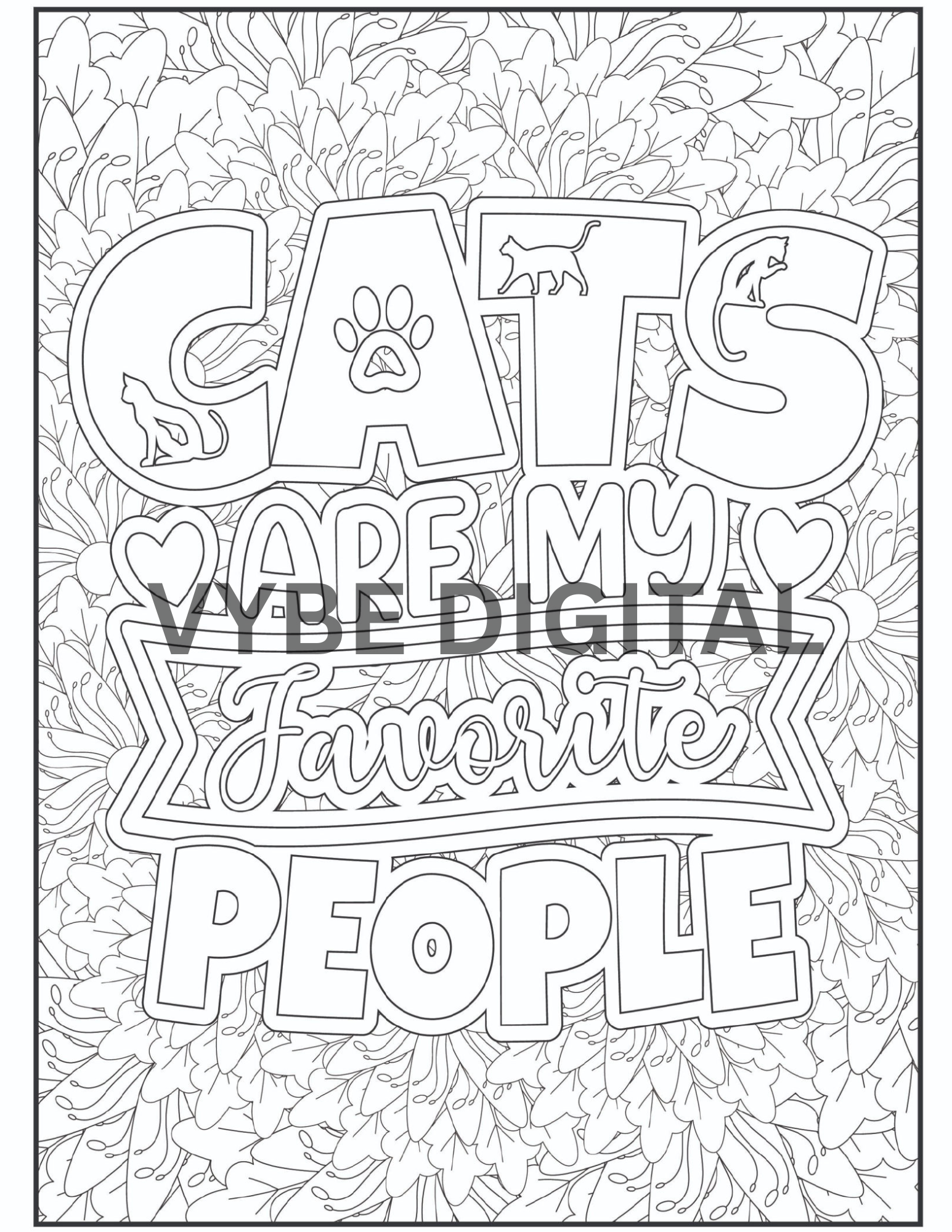 Cat Quotes Coloring- 40 Pages