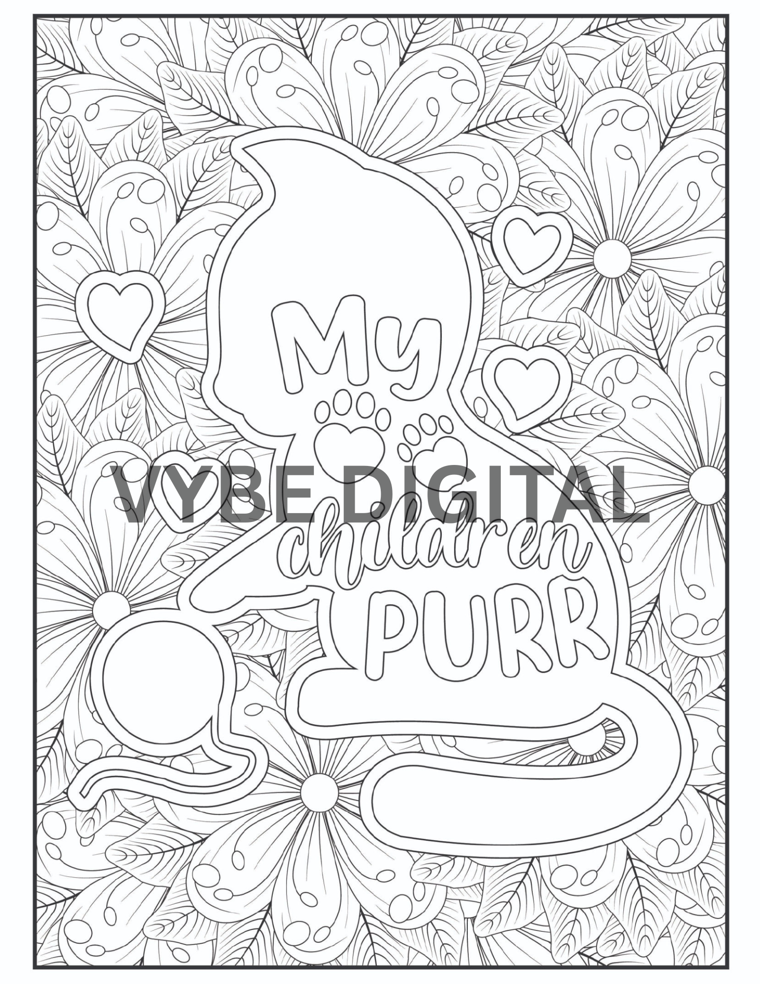 Cat Quotes Coloring- 40 Pages